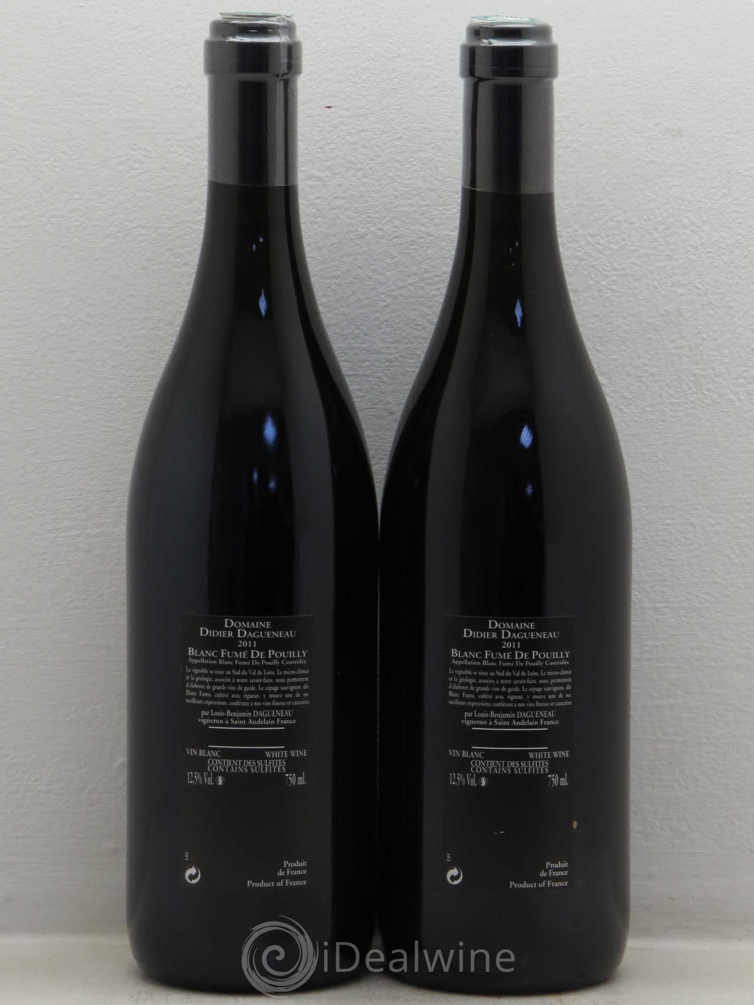 Vin de France (anciennement Pouilly-Fumé) Silex Dagueneau (Domaine Didier - Louis-Benjamin) 2011 - Lot de 2 bouteilles - 1