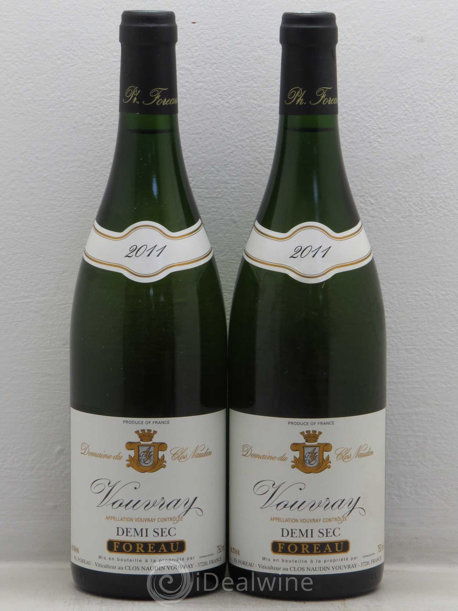 Vouvray Demi-Sec Clos Naudin - Philippe Foreau 2011 - Lot of 2 bottles - 0