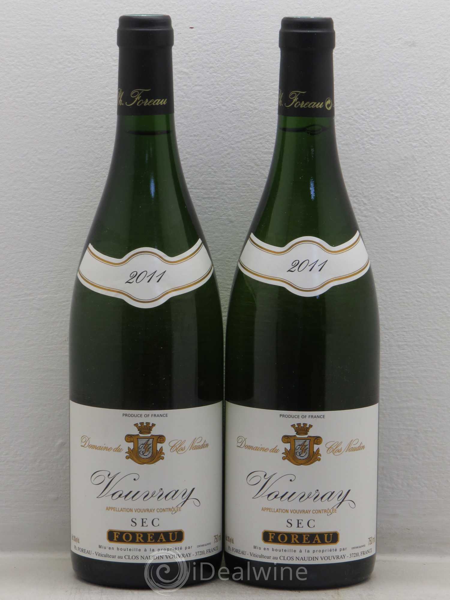 Vouvray Sec Clos Naudin - Philippe Foreau 2011 - Lot de 2 bouteilles - 0