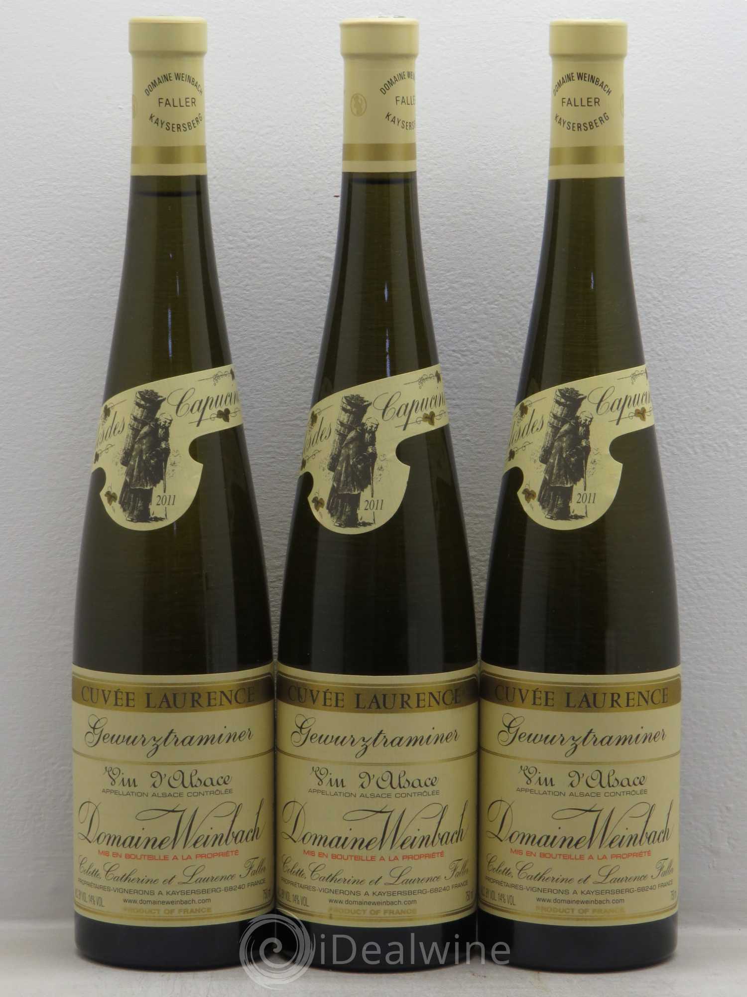Alsace Gewurztraminer Cuvée Laurence Weinbach (Domaine) 2011 - Lot de 3 bouteilles - 0