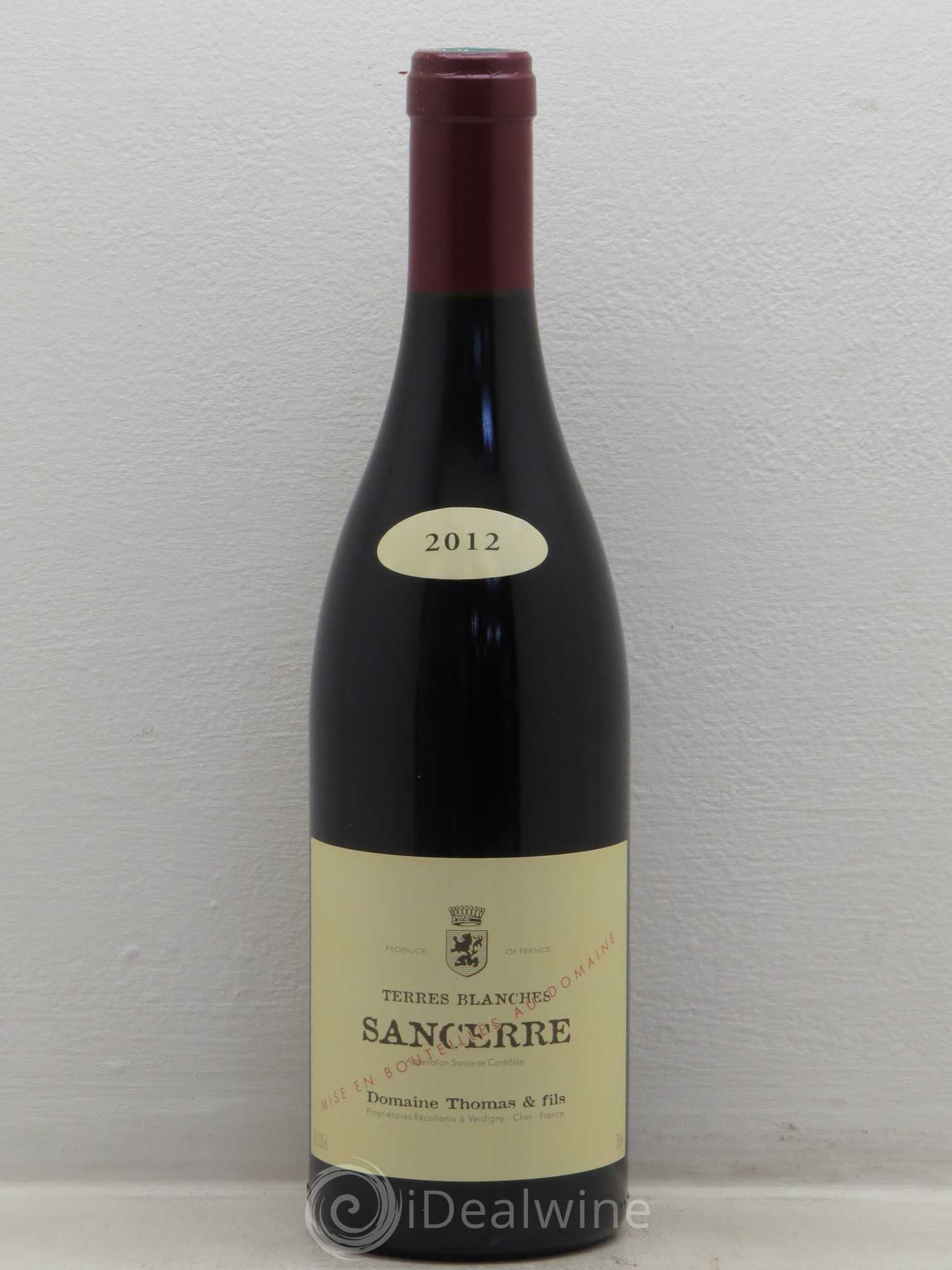 Sancerre Terres Blanches Domaine Thomas & Fils 2012 - Posten von 6 Flaschen - 0