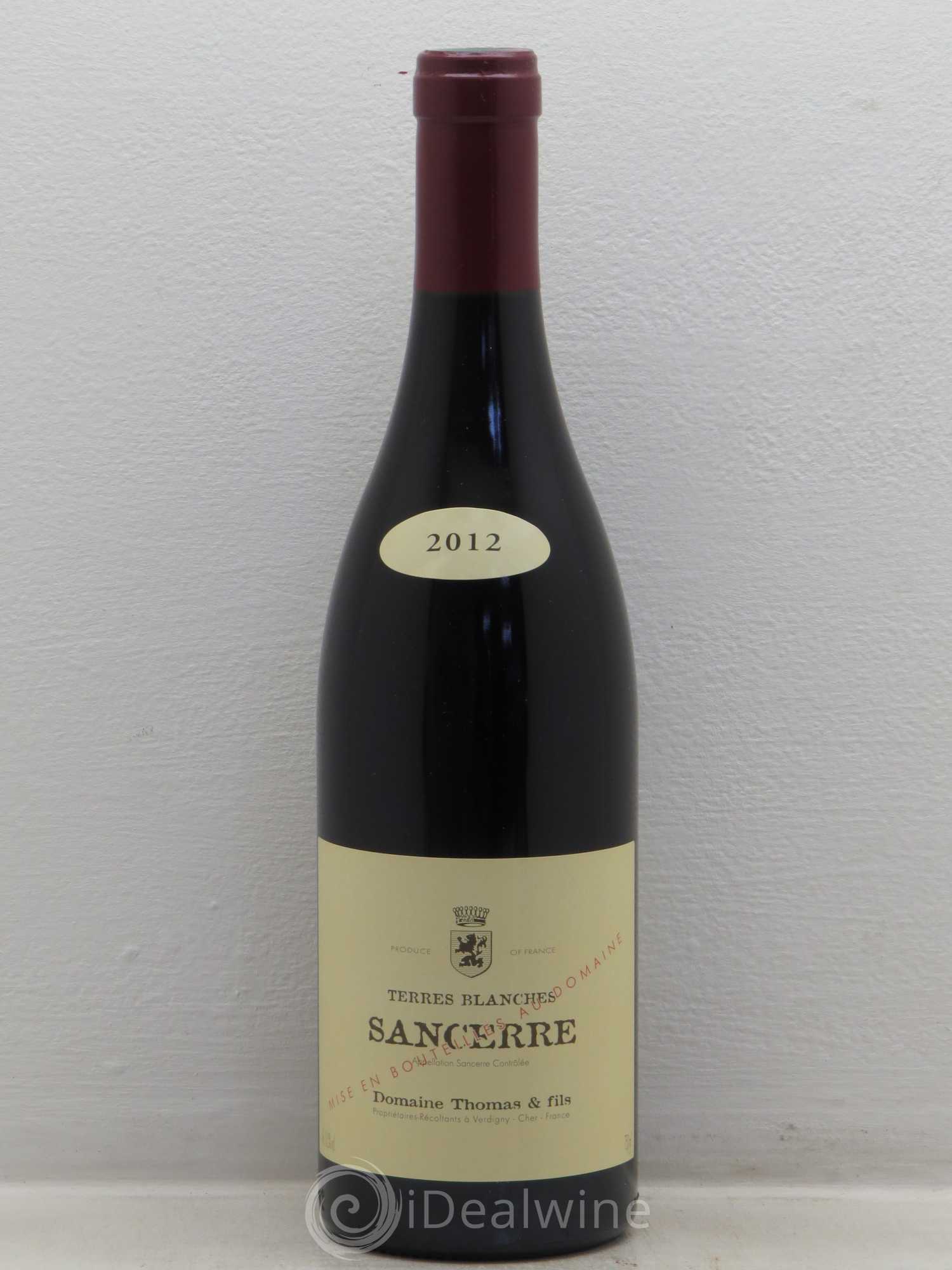 Sancerre Terres Blanches Domaine Thomas & Fils 2012 - Posten von 6 Flaschen - 0