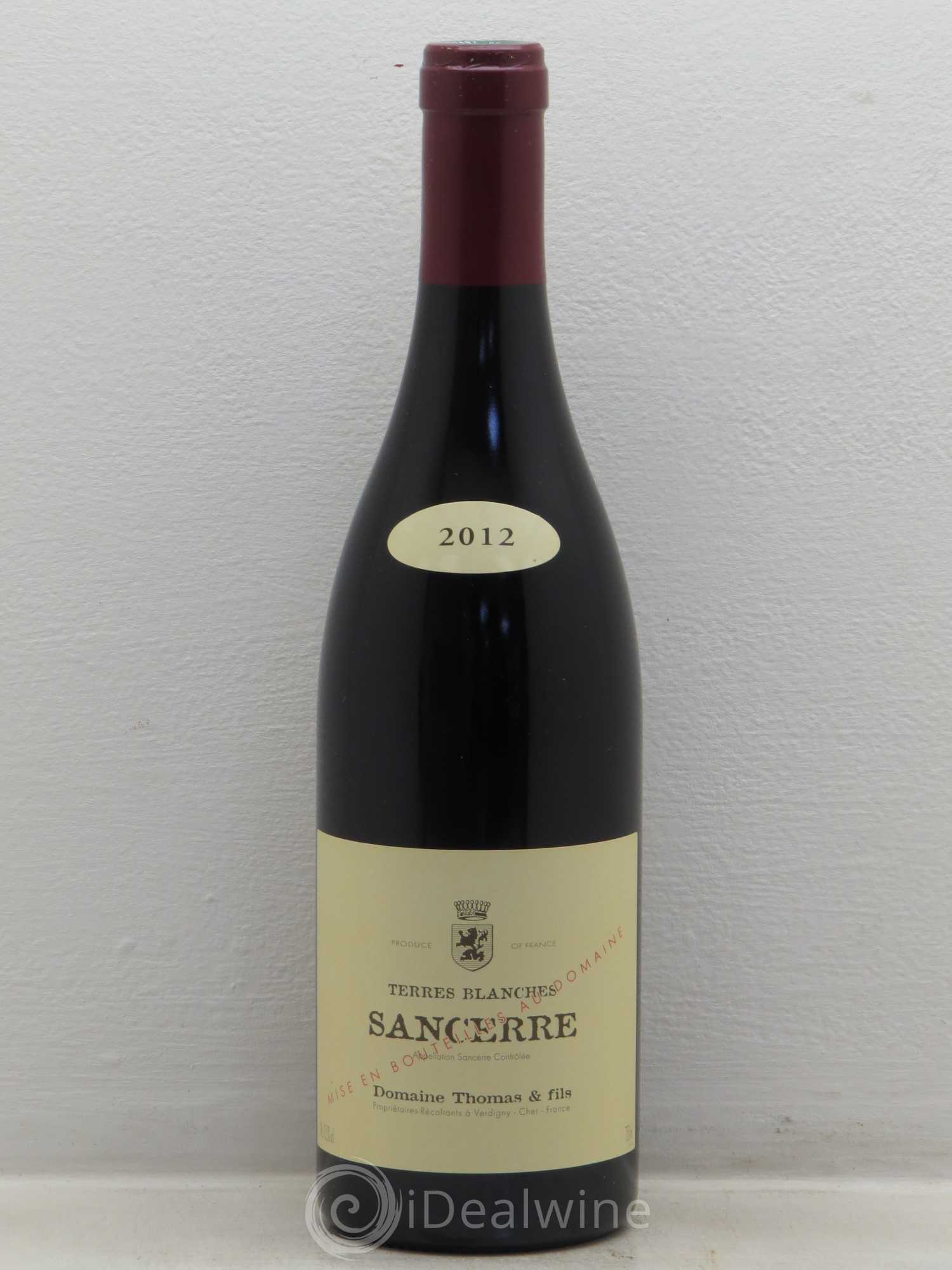 Sancerre Terres Blanches Domaine Thomas & Fils 2012 - Posten von 6 Flaschen - 0