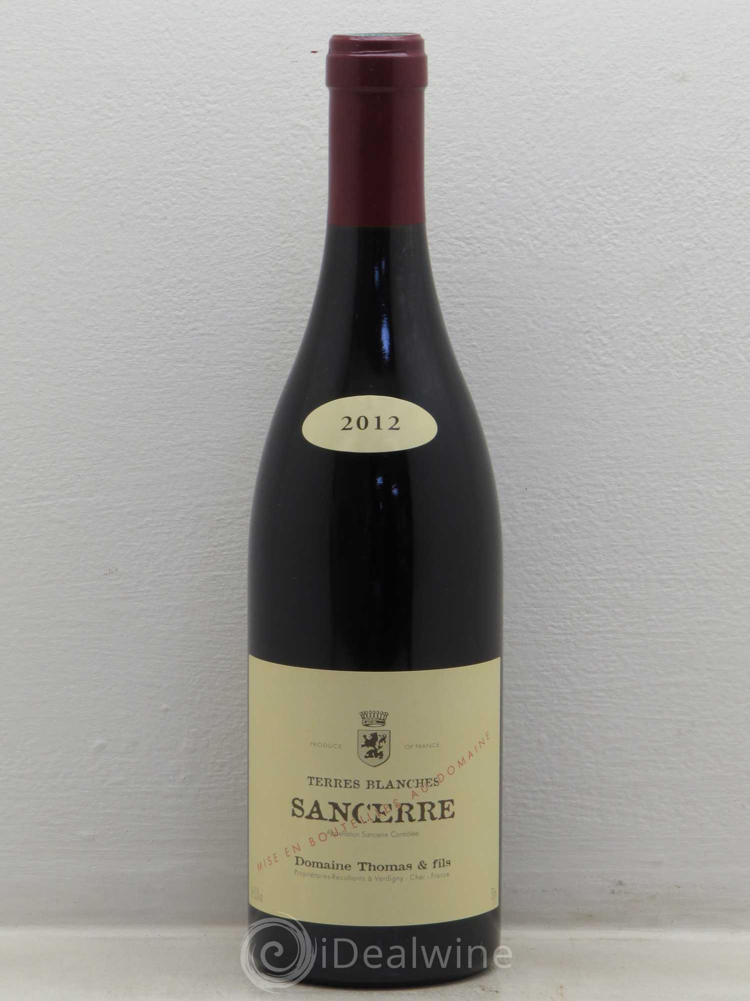 Sancerre Terres Blanches Domaine Thomas & Fils 2012 - Posten von 6 Flaschen - 0