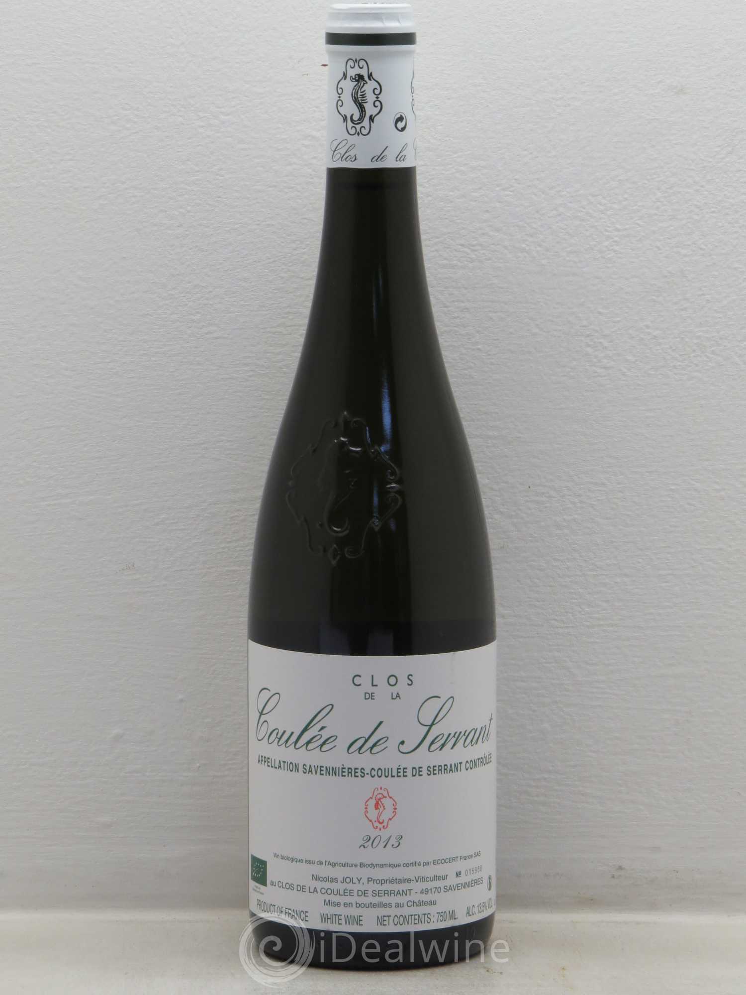 Savennières Clos de la Coulée de Serrant Vignobles de la Coulée de Serrant - Nicolas Joly 2013 - Lot de 6 bouteilles - 0