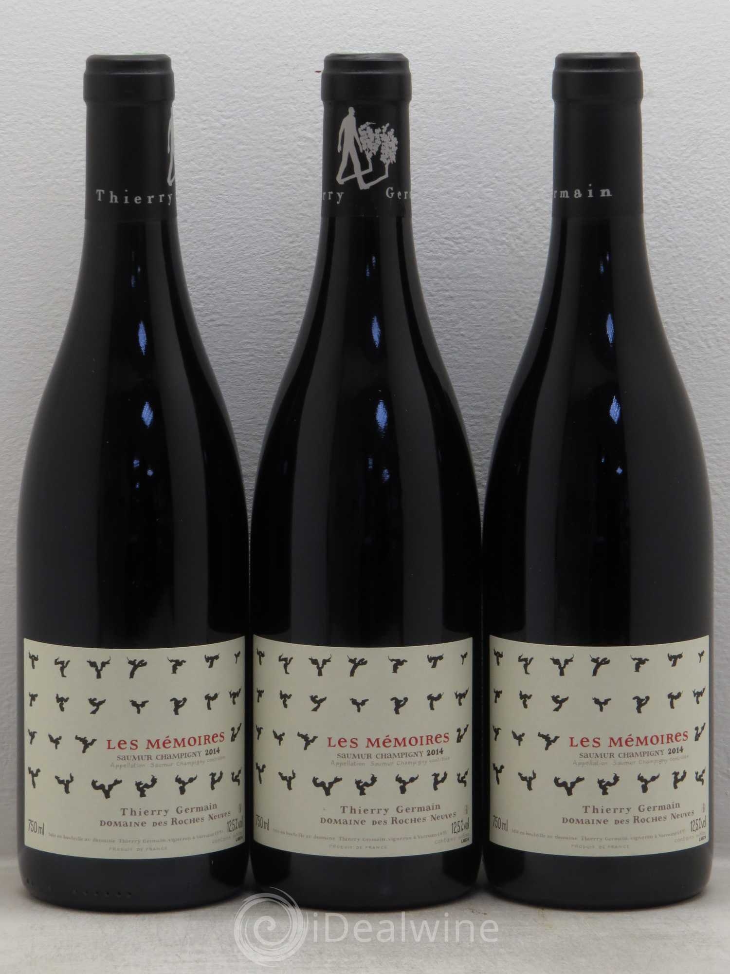 Saumur-Champigny Les Mémoires Domaine des Roches Neuves - Thierry Germain 2014 - Lot de 3 bouteilles - 0