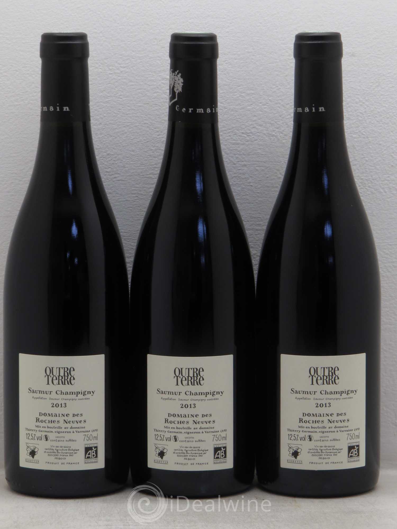 Saumur-Champigny Outre Terre Domaine des Roches Neuves - Thierry Germain 2013 - Lot de 3 bouteilles - 1