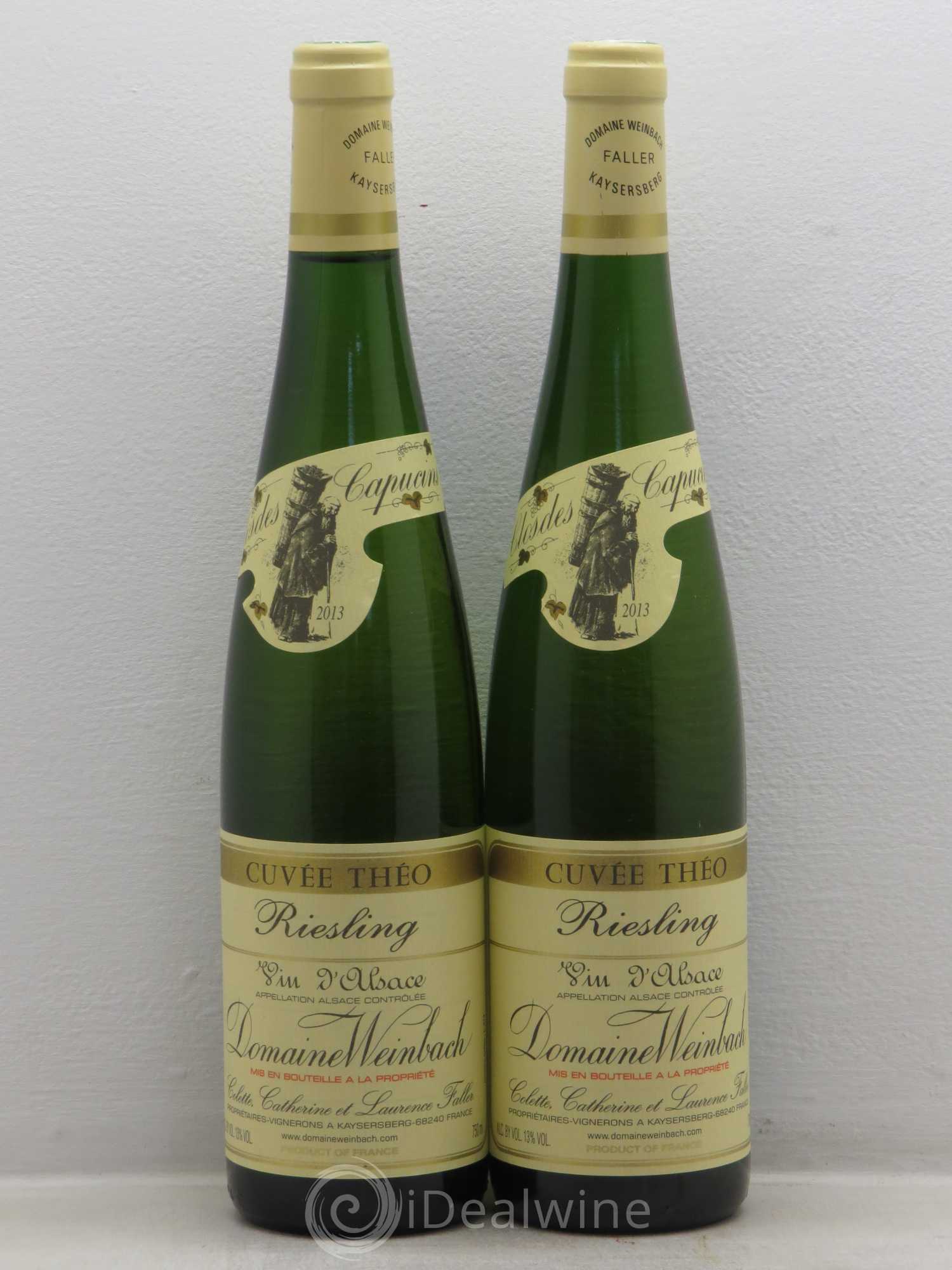 Alsace Riesling Cuvée Théo Weinbach (Domaine) 2013 - Lot de 2 bouteilles - 0