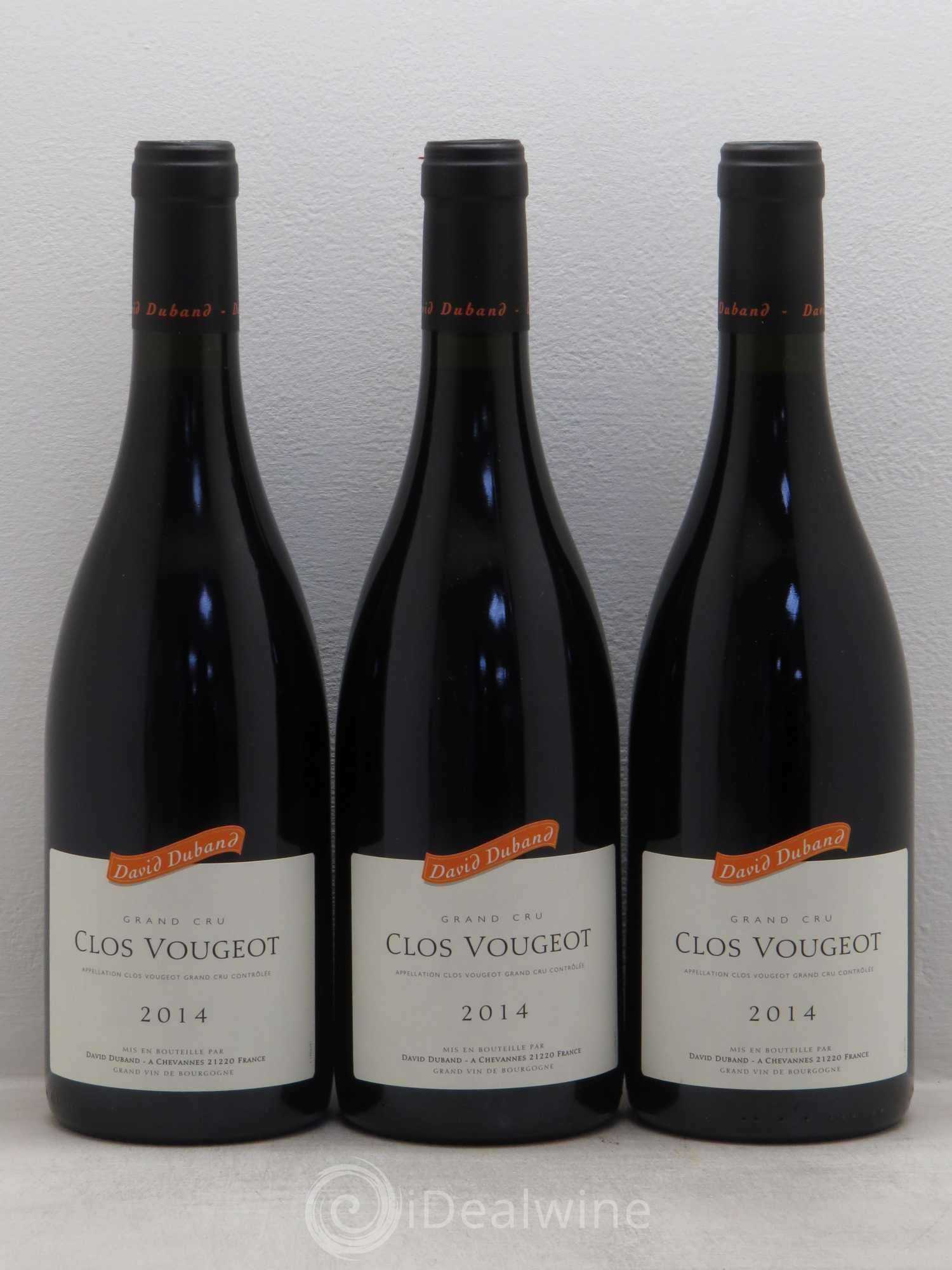 Clos de Vougeot Grand Cru David Duband (Domaine) 2014 - Lot de 3 bouteilles - 0