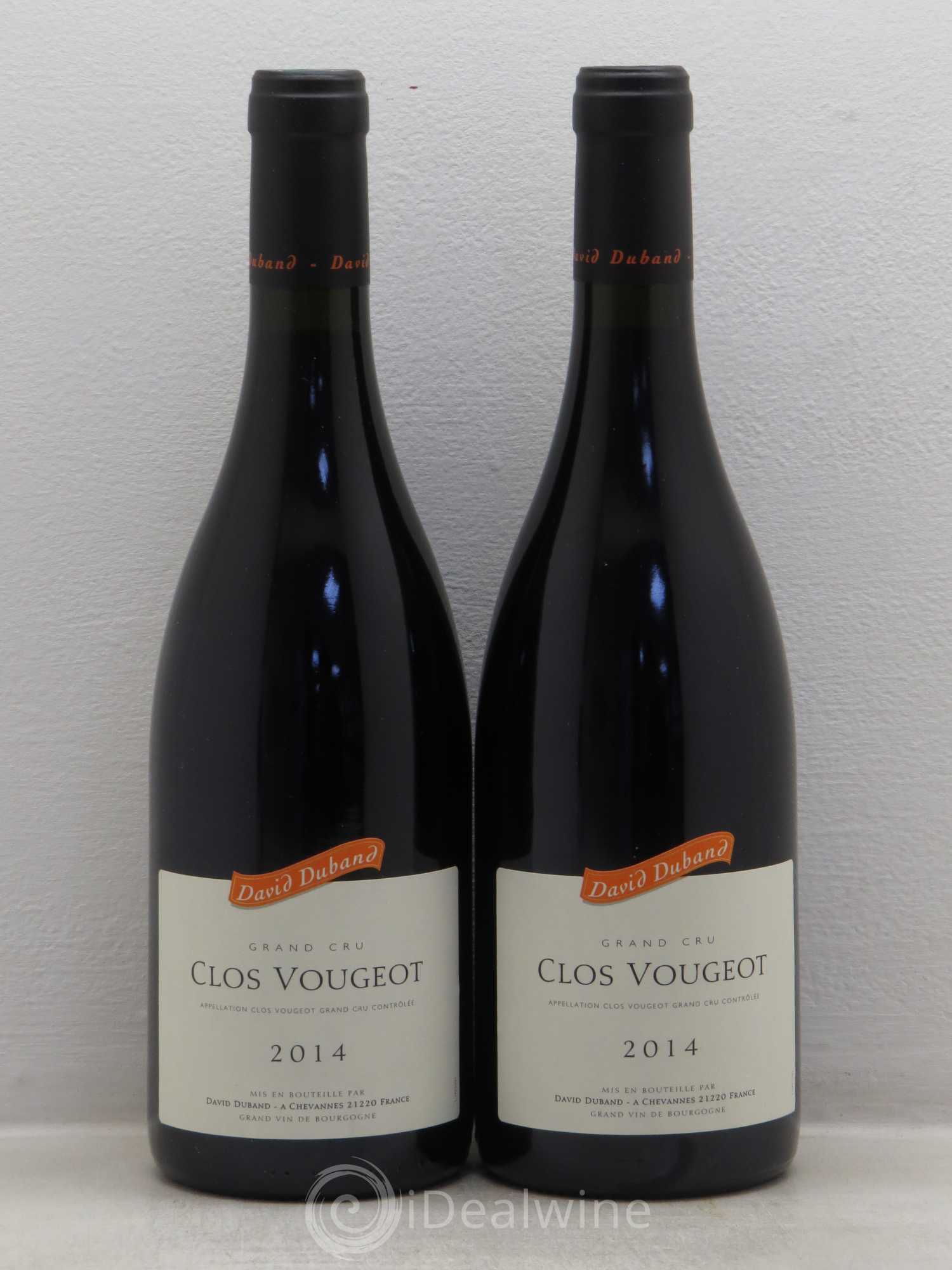 Clos de Vougeot Grand Cru David Duband (Domaine) 2014 - Lot de 2 bouteilles - 0