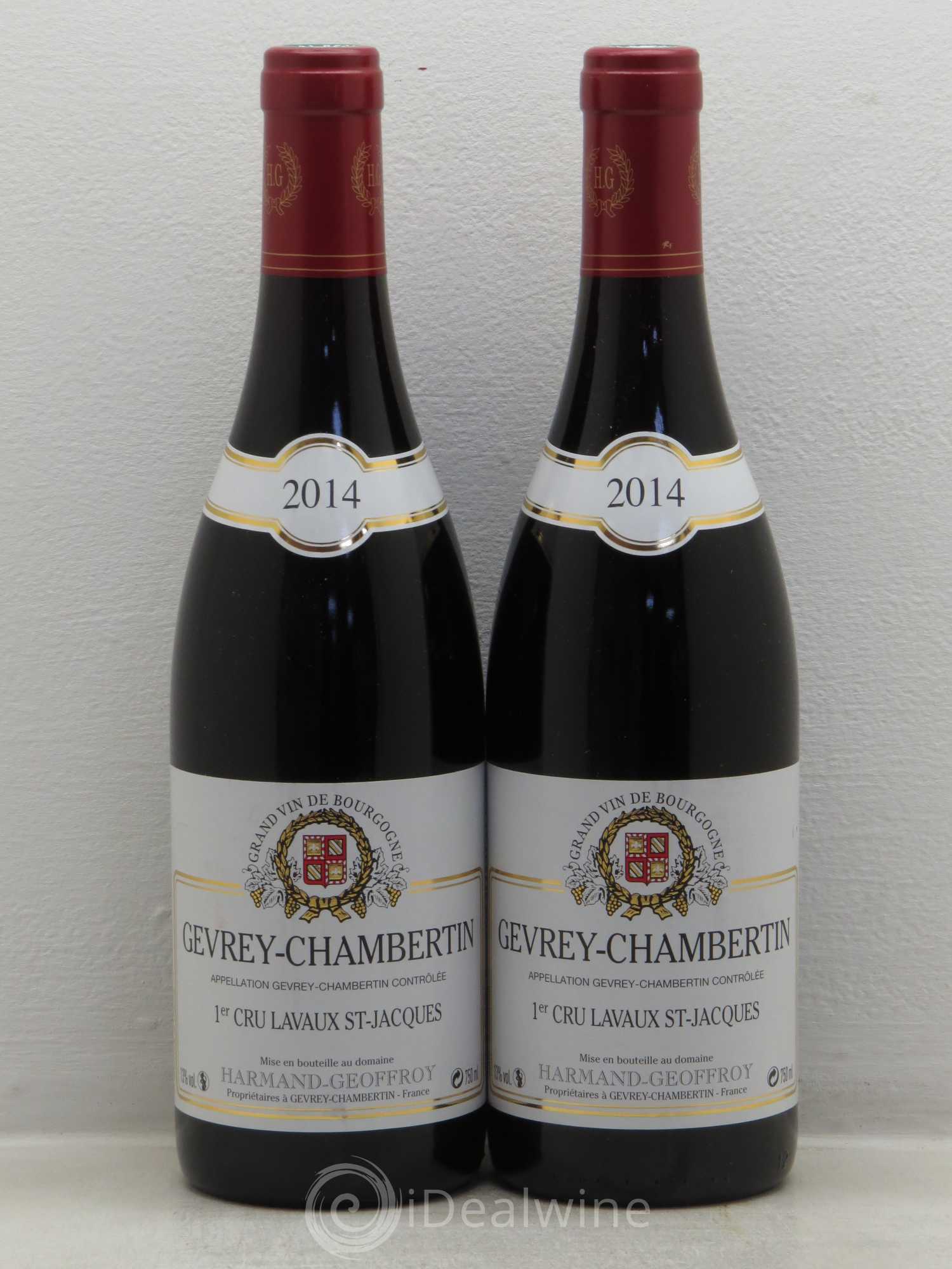 Gevrey-Chambertin 1er Cru Lavaux Saint Jacques Harmand-Geoffroy (Domaine) 2014 - Lot de 2 bouteilles - 0