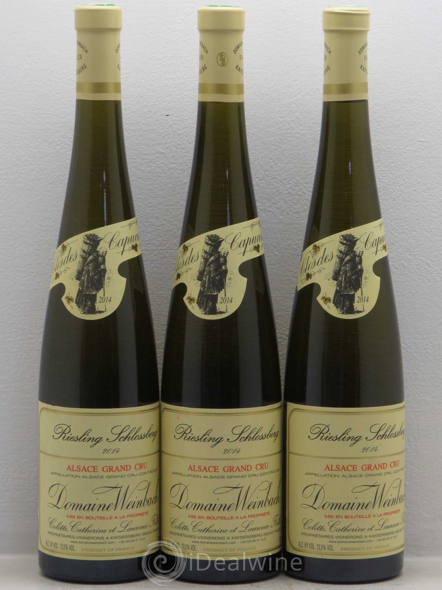 Alsace Grand Cru Schlossberg Riesling Weinbach (Domaine) 2014 - Lot de 3 bouteilles - 0