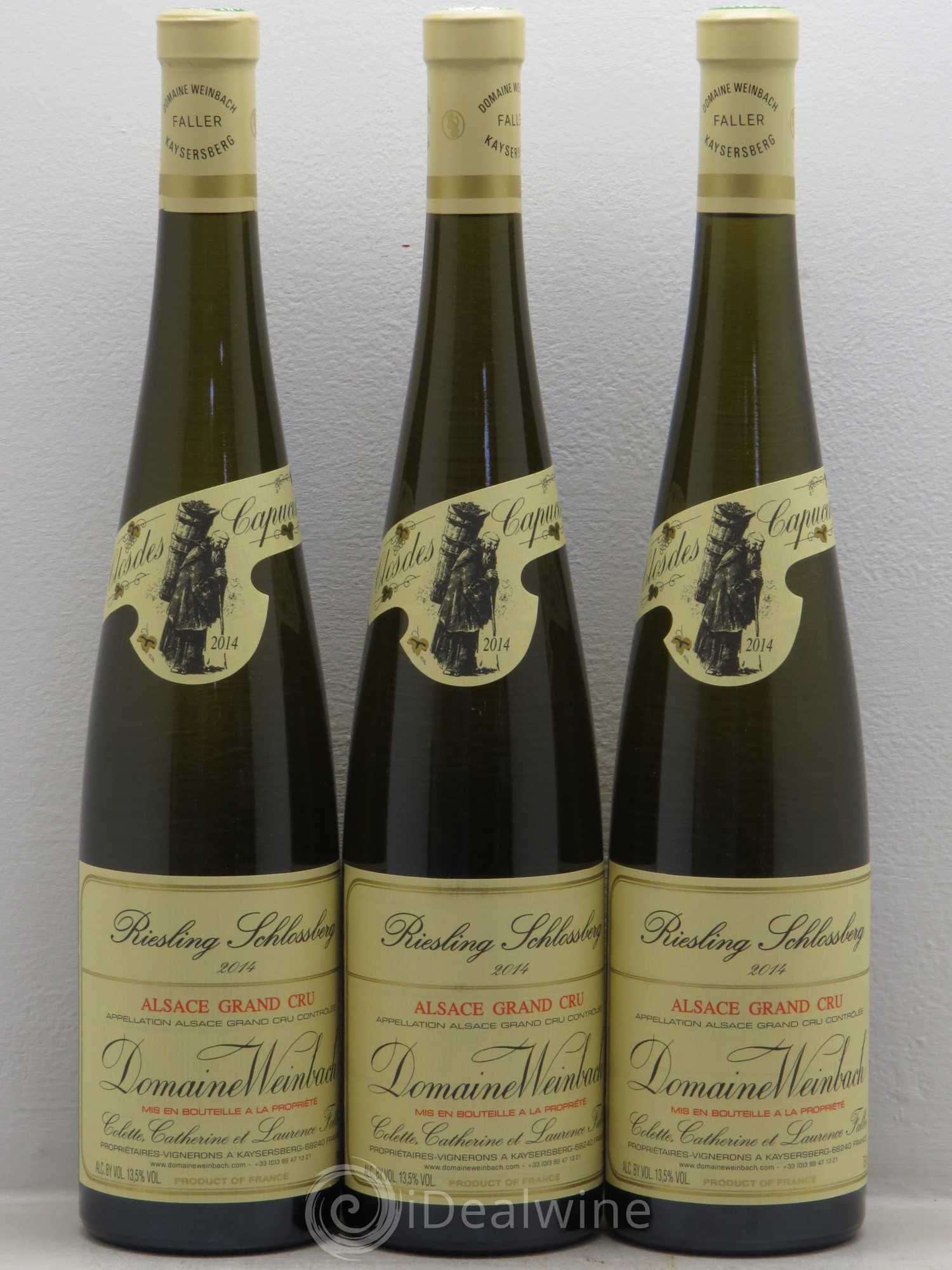 Alsace Grand Cru Schlossberg Riesling Weinbach (Domaine) 2014 - Lot de 3 bouteilles - 0