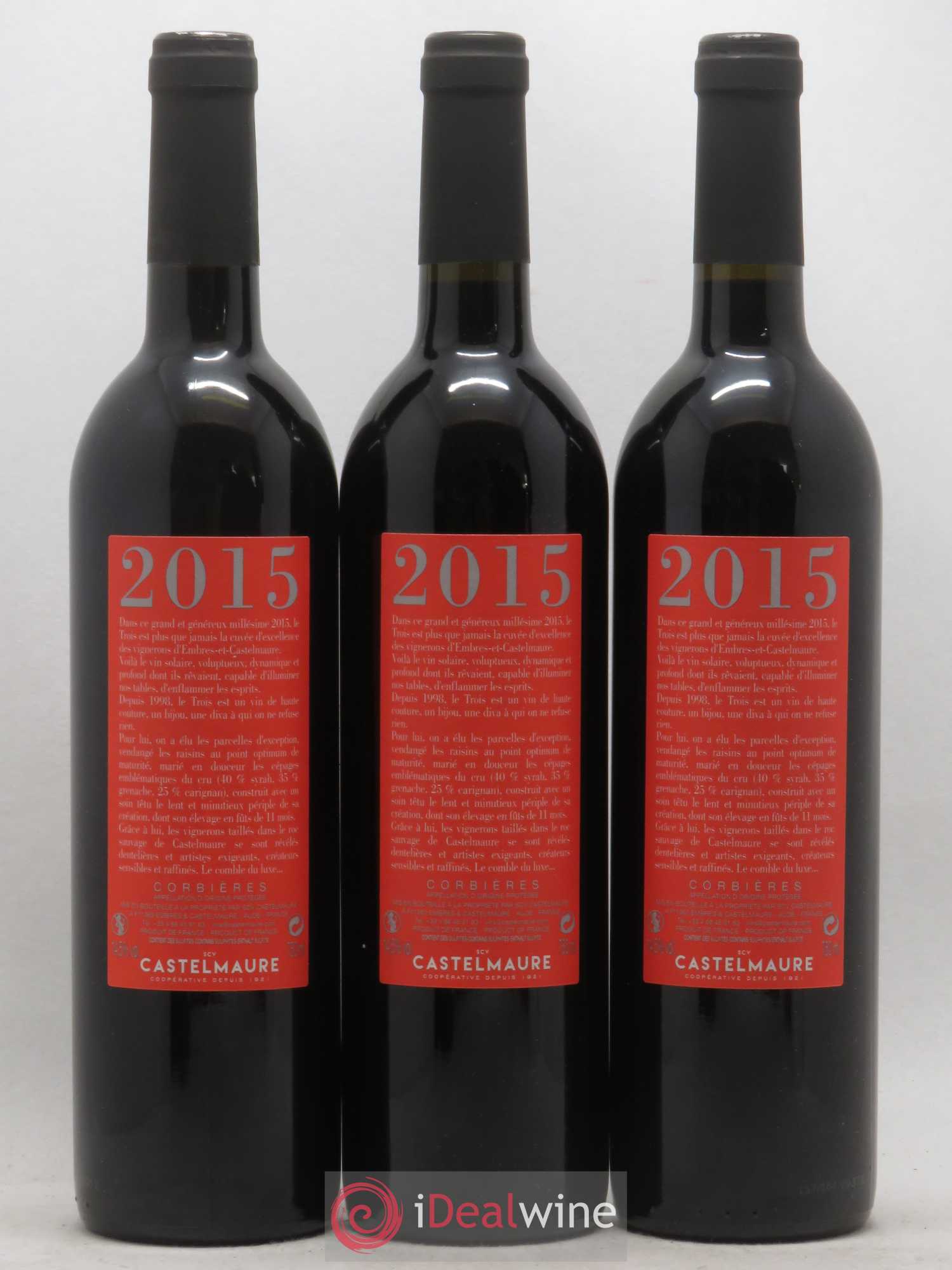 Corbières N°3 Castelmaure 2015 - Lot de 3 bouteilles - 1