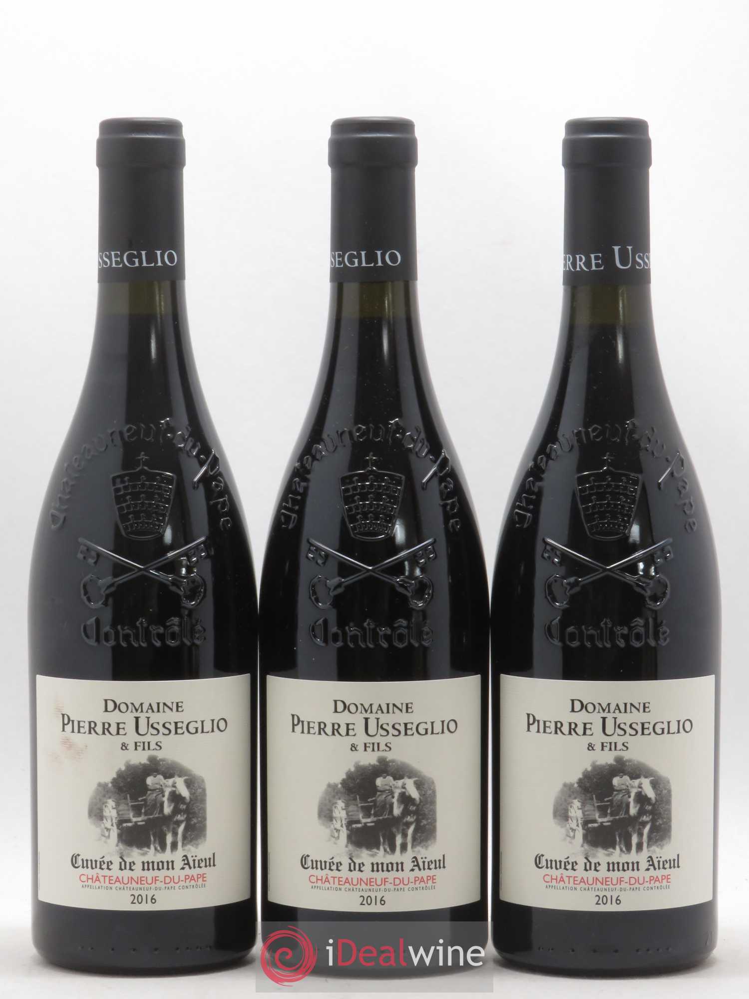Châteauneuf-du-Pape Cuvée de mon Aïeul Pierre Usseglio & Fils 2016 - Lot de 3 bouteilles - 0