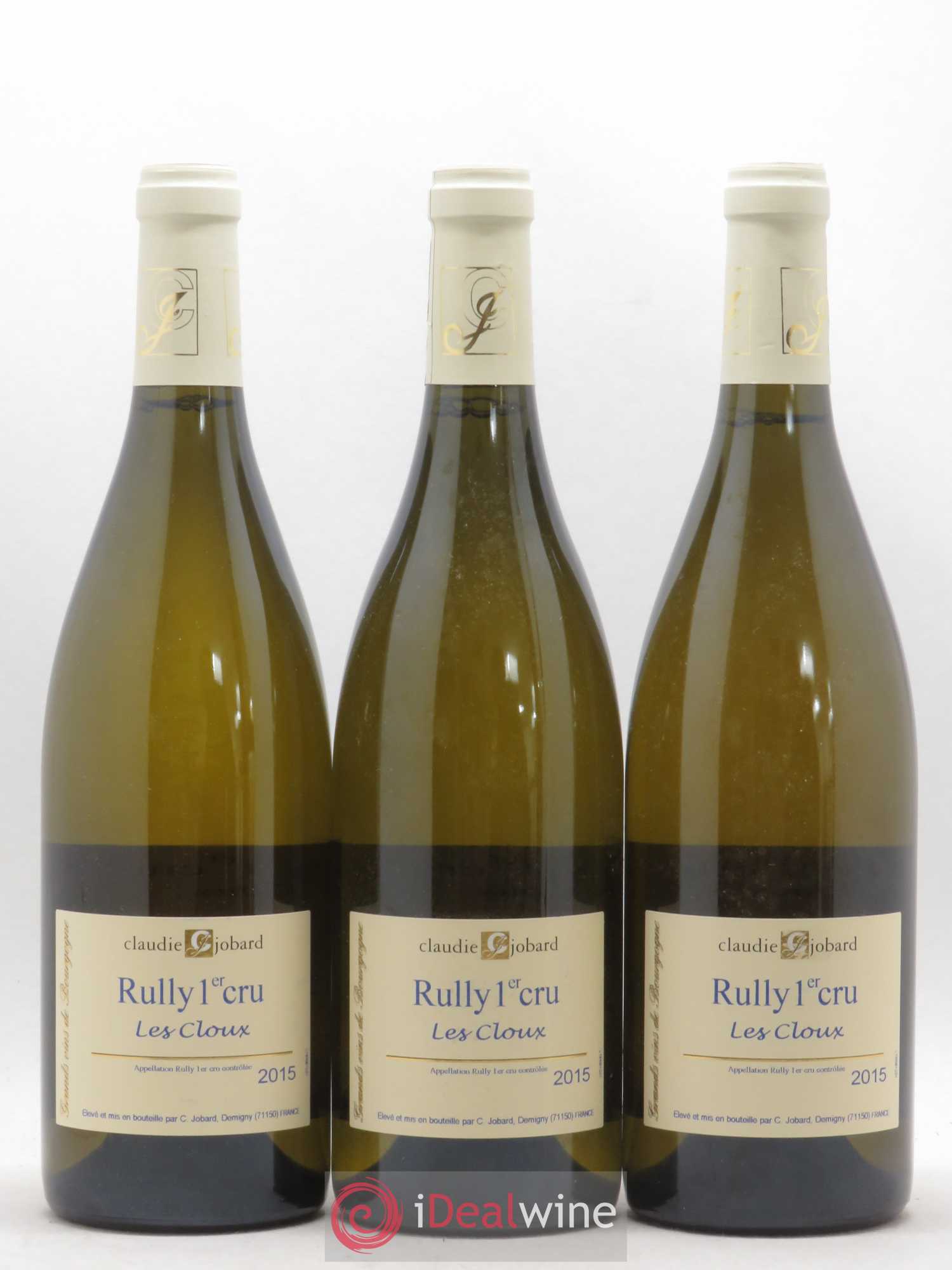 Rully 1er Cru Les Cloux Claudie Jobard 2015 - Lot de 3 bouteilles - 0