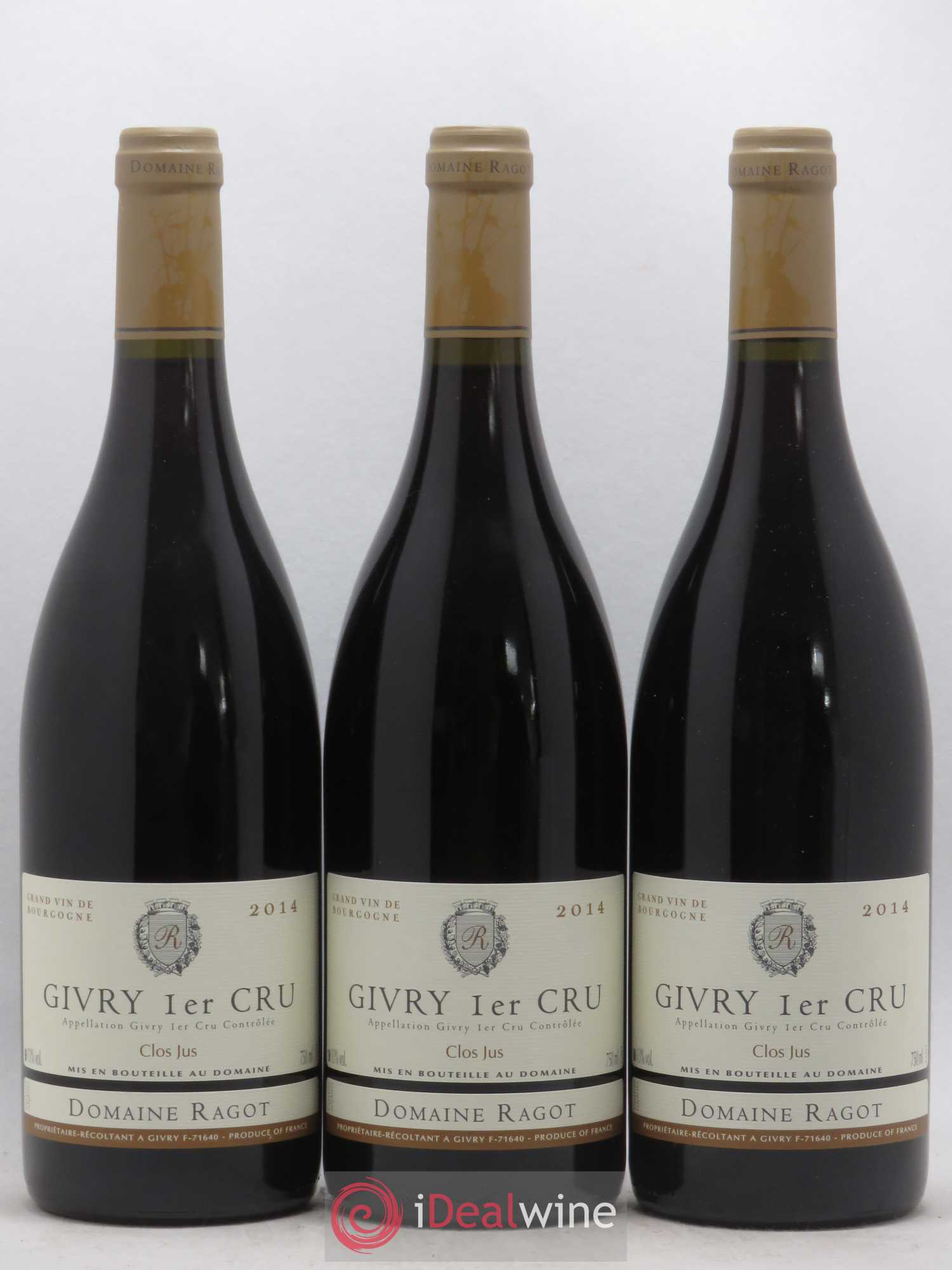 Givry 1er Cru Clos Jus Ragot (Domaine) 2014 - Lot de 3 bouteilles - 0
