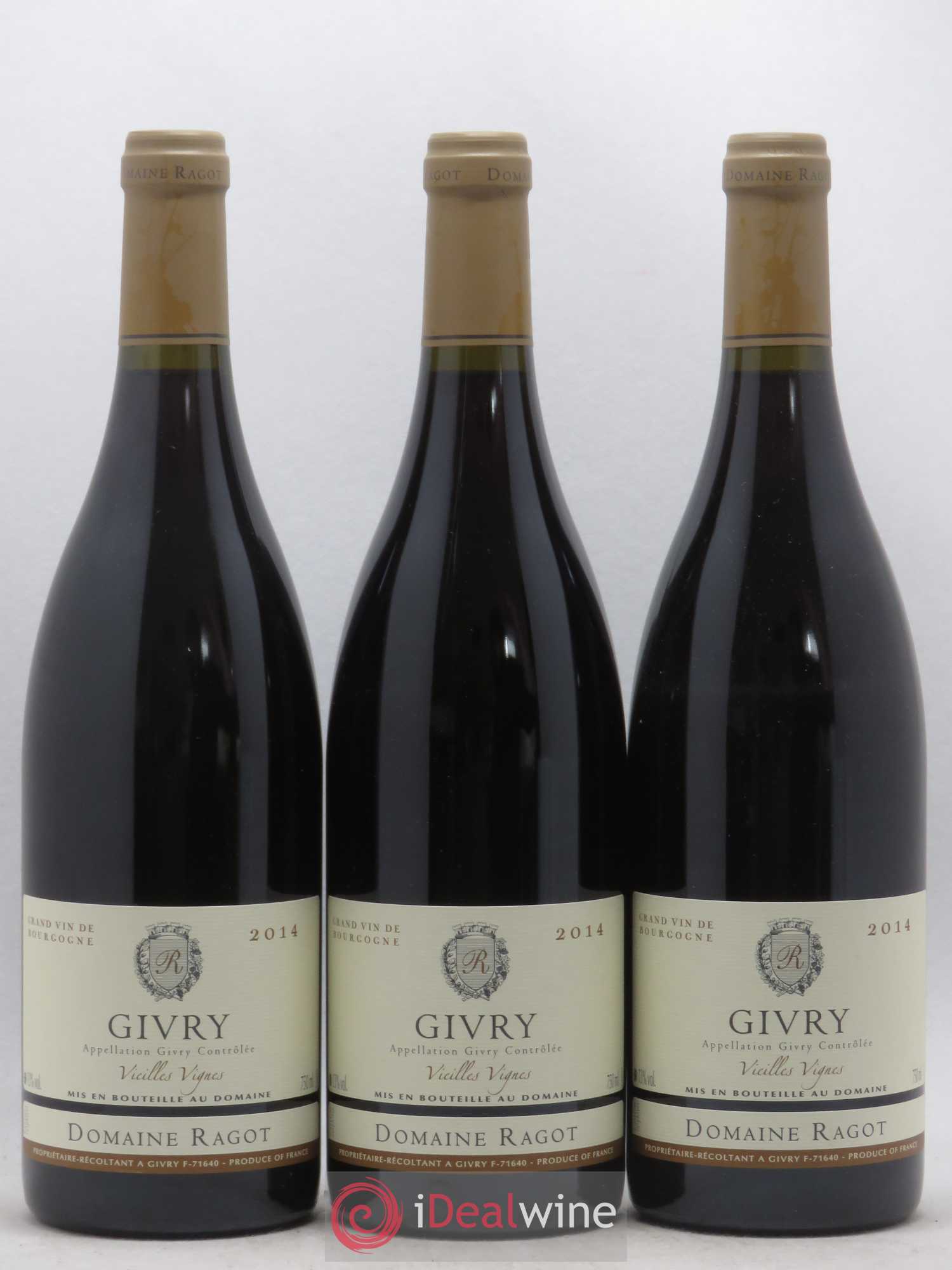 Givry Vieilles vignes Ragot (Domaine) 2014 - Lot de 3 bouteilles - 0