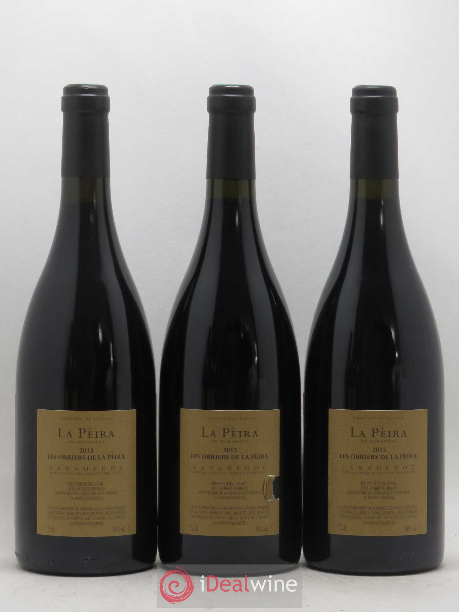 Coteaux du Languedoc - Terrasses du Larzac Domaine de La Pèira en Damaisèla Les Obriers de la Pèira Karine Ahton et Robert Dougan 2015 - Lot de 3 bouteilles - 1