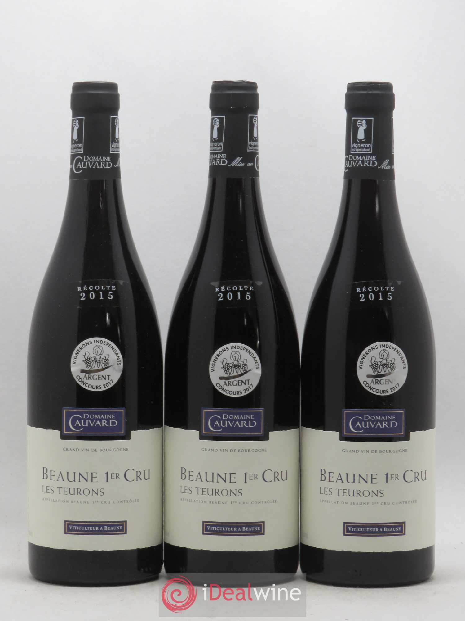 Beaune 1er Cru Les Teurons Domaine Cauvard 2015 - Posten von 3 Flaschen - 0