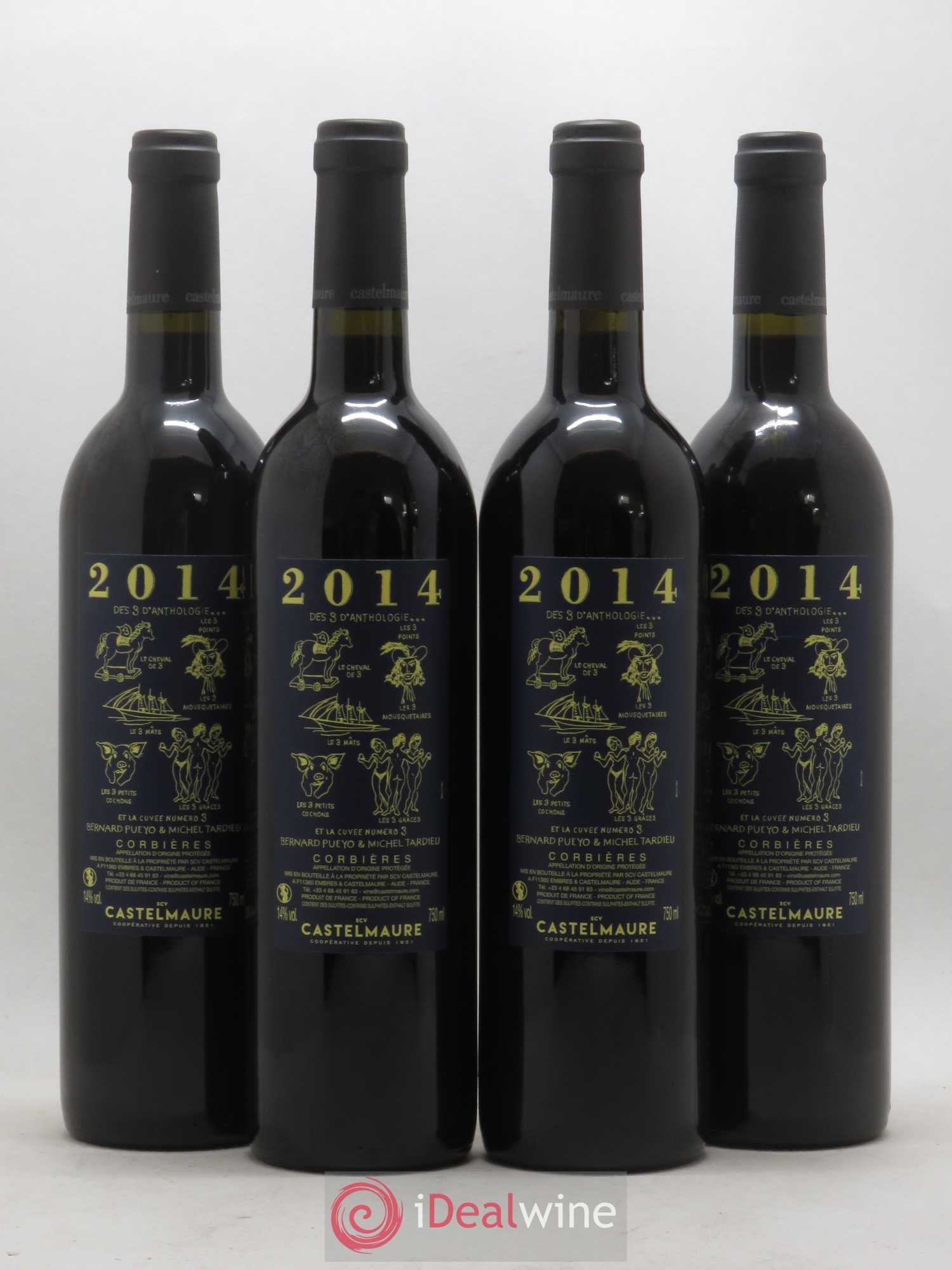 Corbières N°3 Castelmaure 2014 - Lot de 4 bouteilles - 1