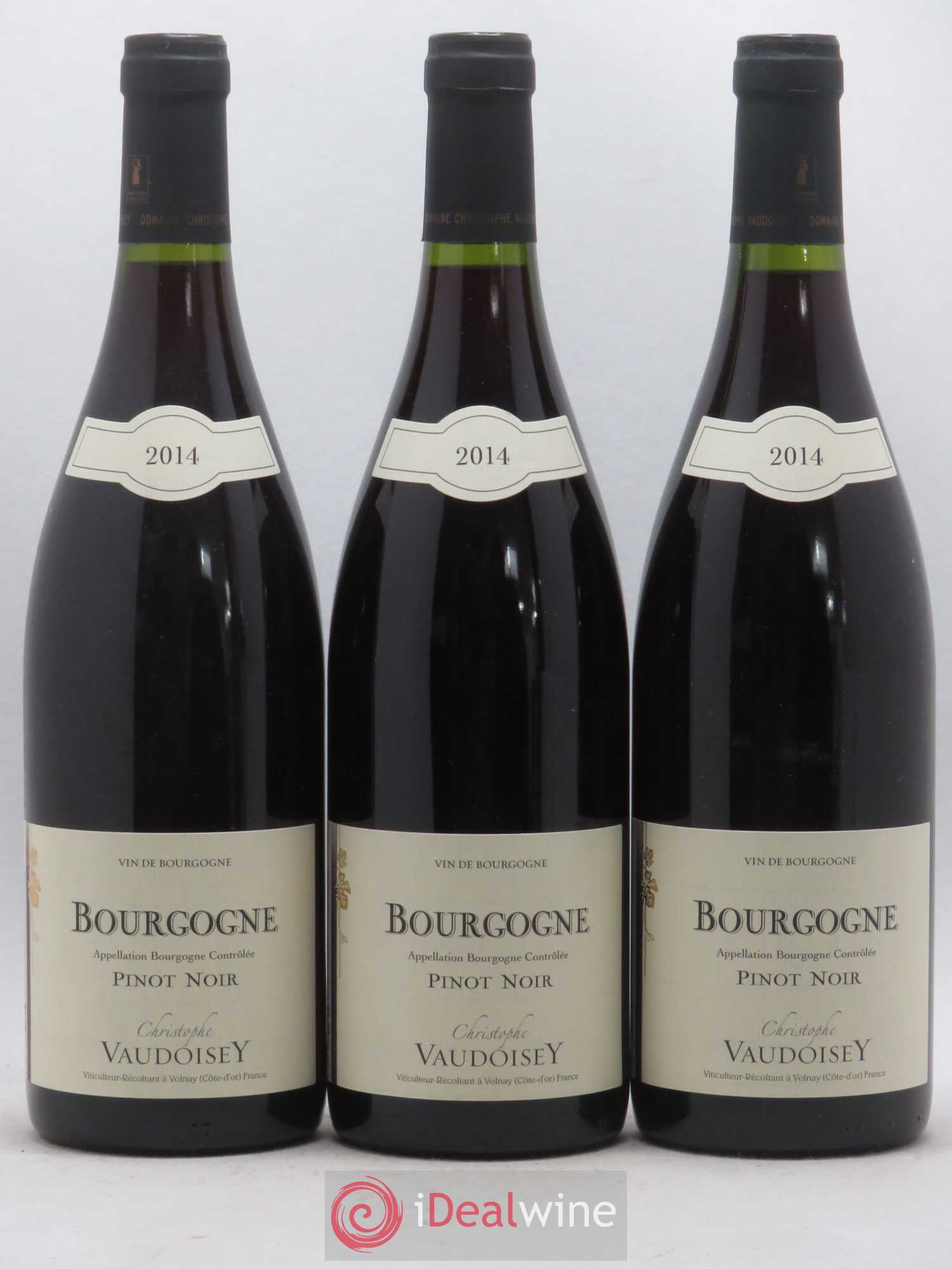 Bourgogne Pinot noir Christophe Vaudoisey 2014 - Lot de 3 bouteilles - 0