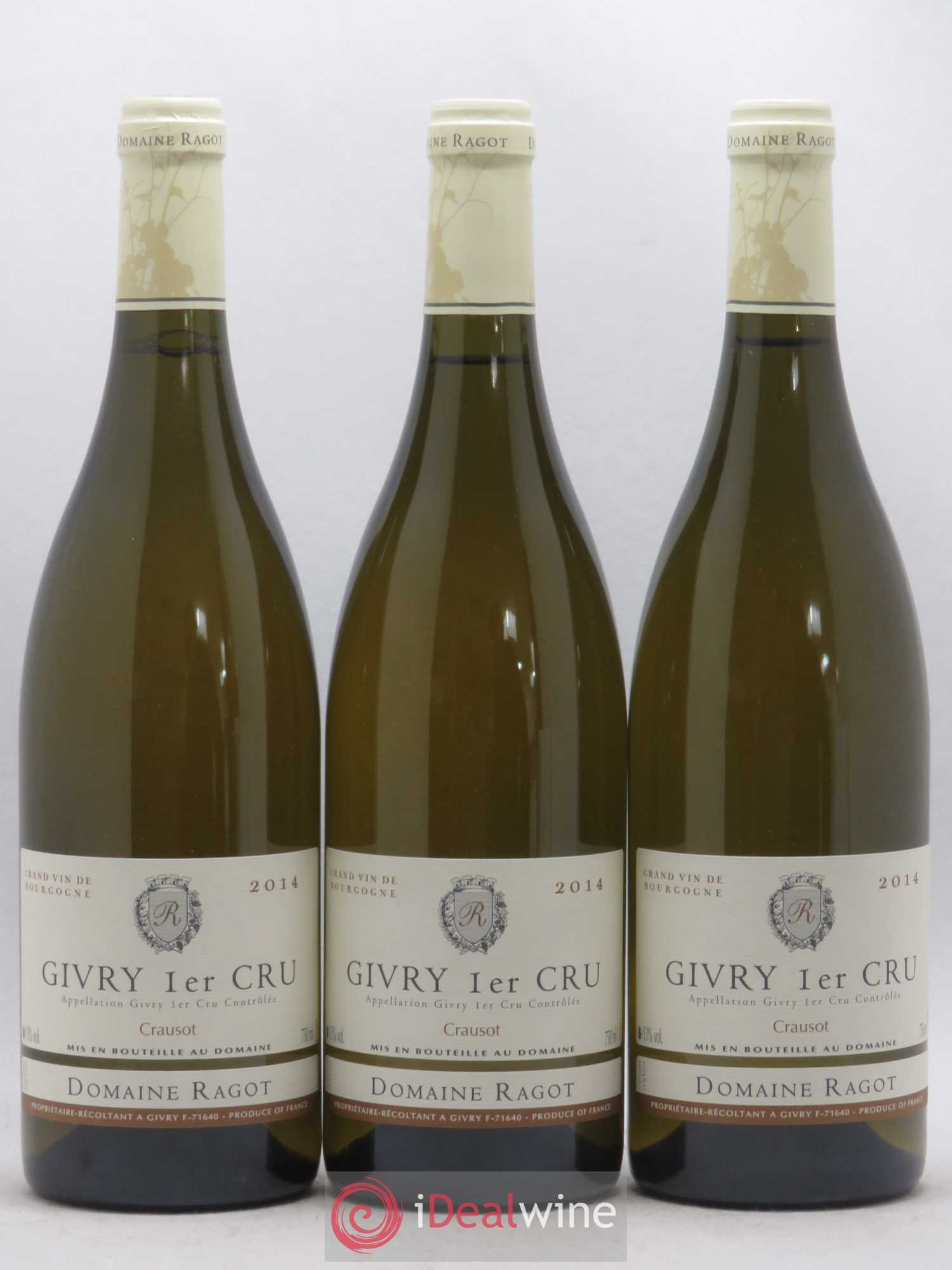 Givry 1er Cru Crausot Domaine Ragot 2014 - Lot de 3 bouteilles - 0