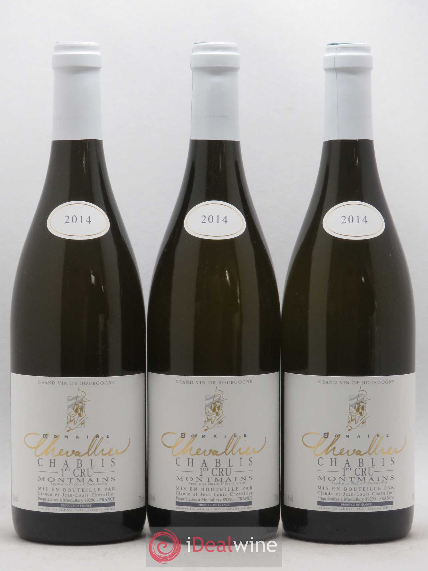 Chablis 1er Cru Montmains Domaine Chevallier 2014 - Posten von 3 Flaschen - 0