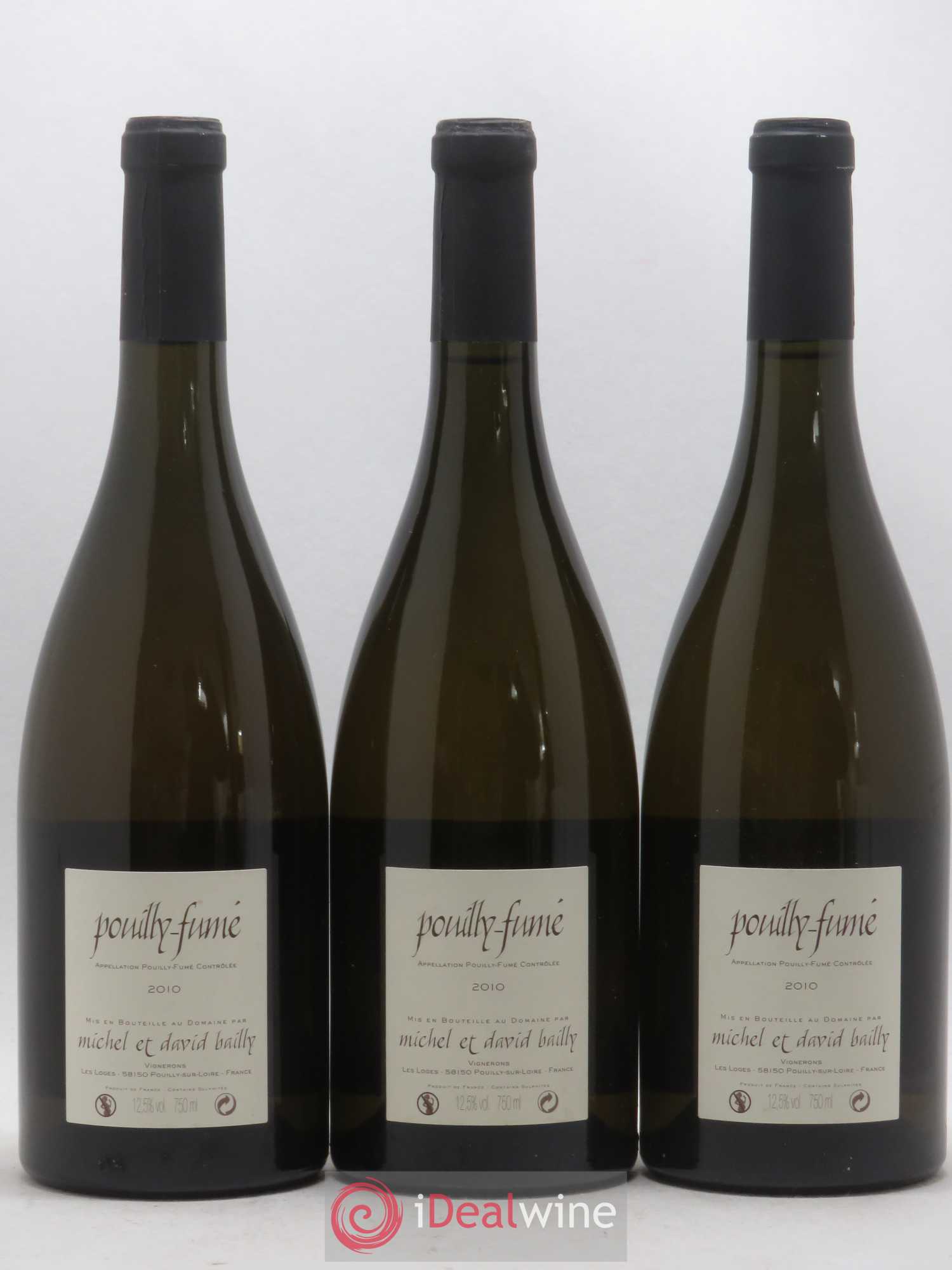 Pouilly-Fumé Les Tonnes Domaine Michel et David Bailly 2010 - Lot of 3 bottles - 1