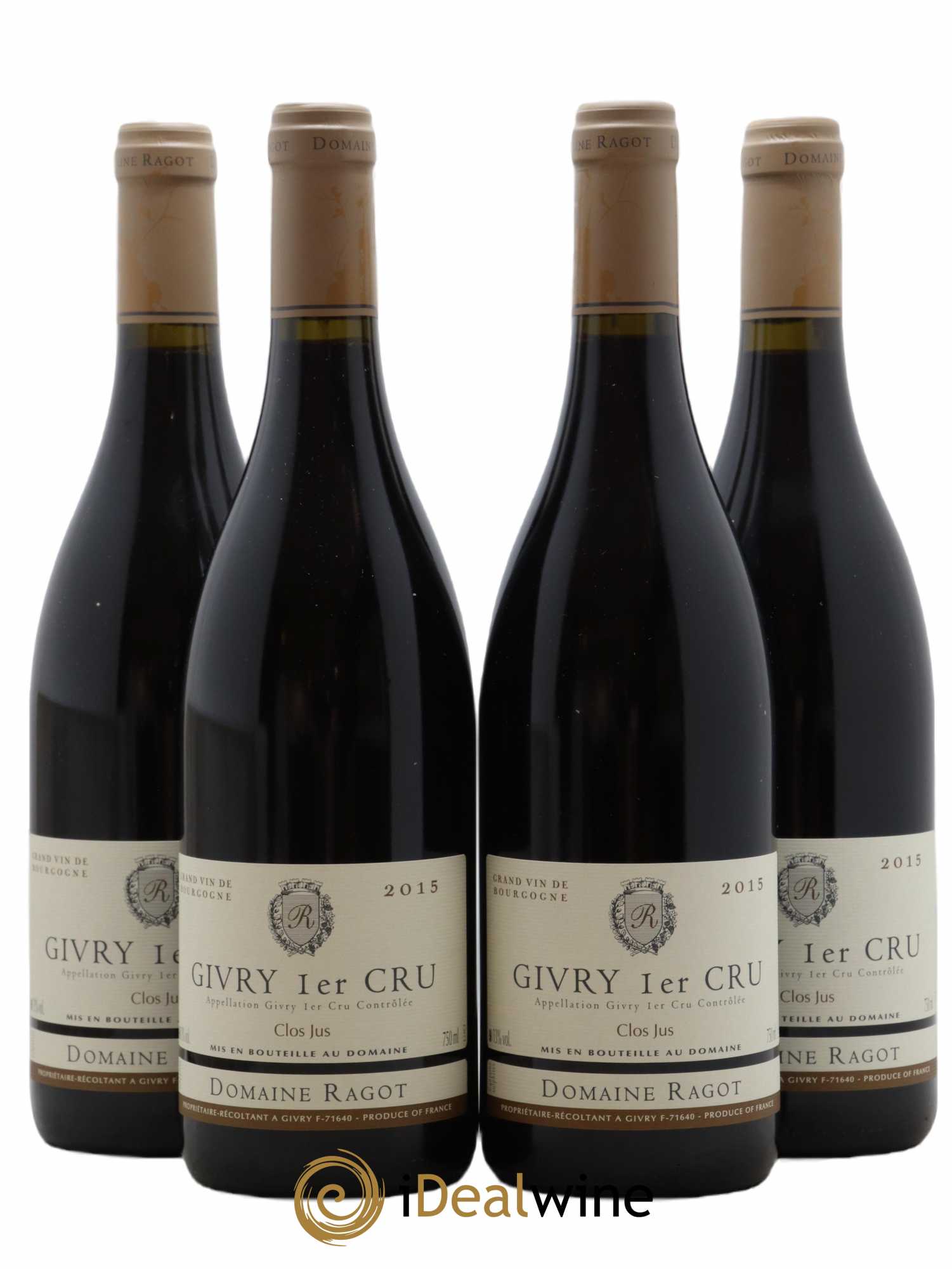 Givry 1er Cru Clos Jus Ragot (Domaine) 2015 - Lot de 4 bouteilles - 0