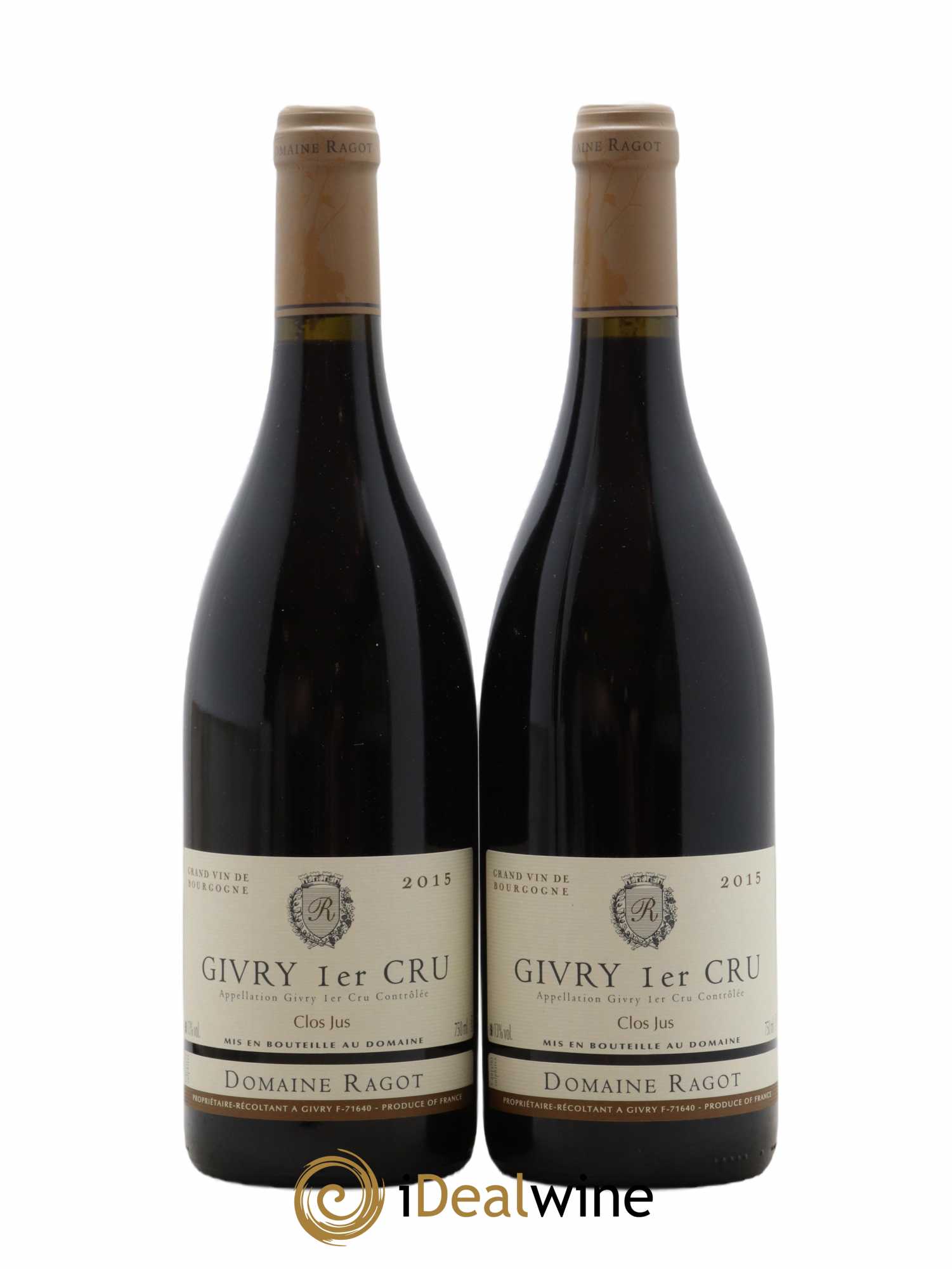 Givry 1er Cru Clos Jus Ragot (Domaine) 2015 - Lot de 2 bouteilles - 0