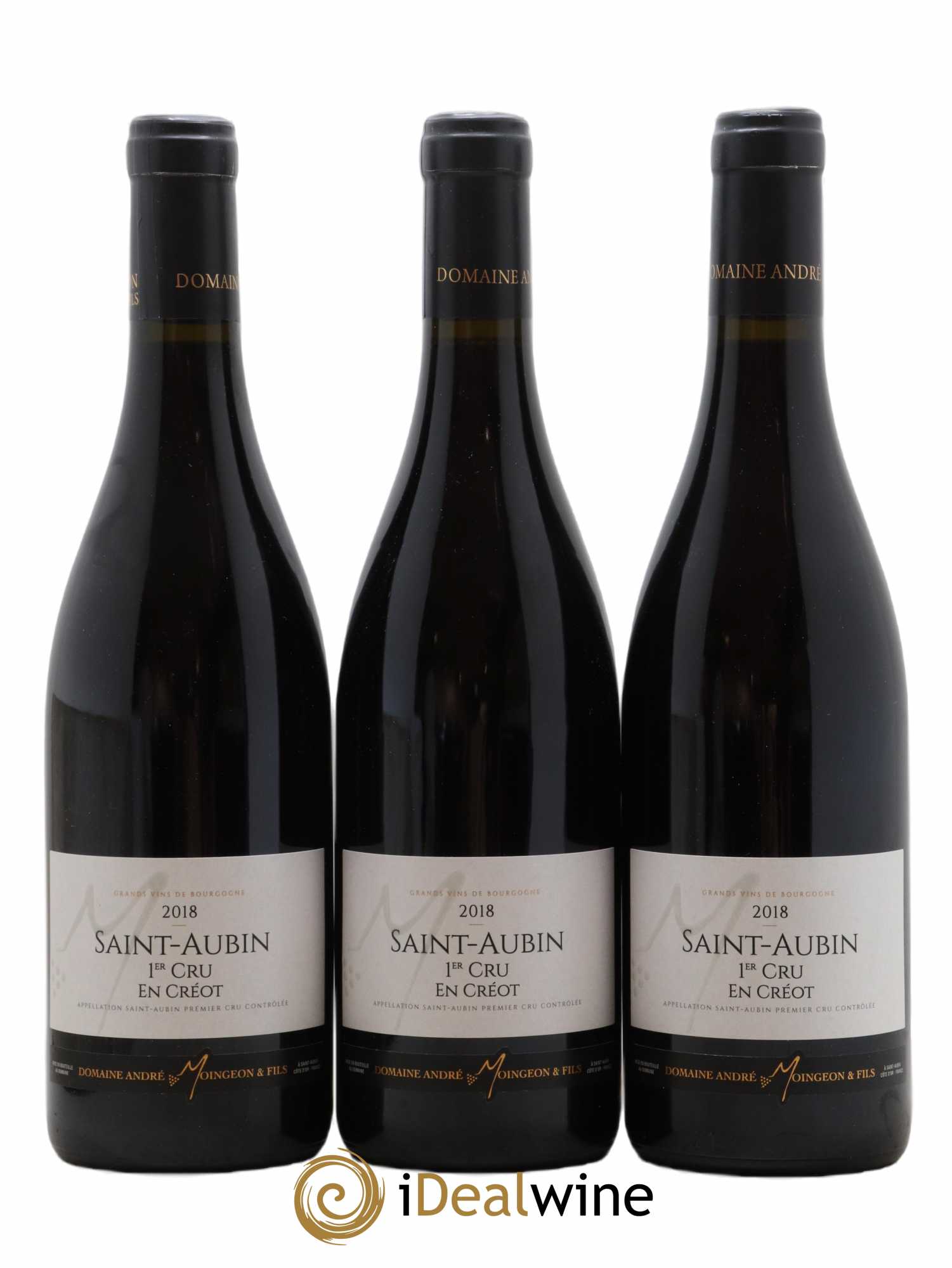 Saint-Aubin 1er Cru Creot Domaine Moingeon 2018 - Lot de 3 bouteilles - 0