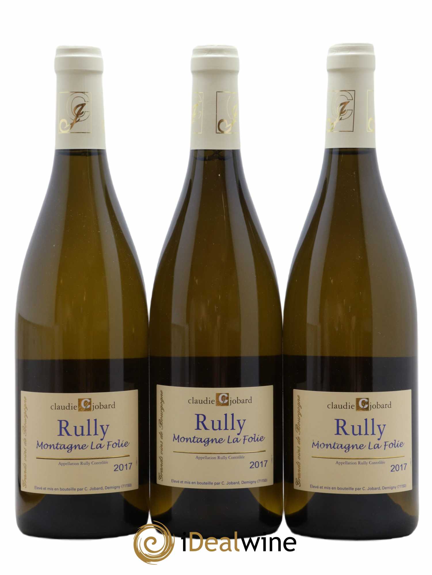 Rully Montagne La Folie Claudie Jobard 2017 - Lot de 3 bouteilles - 0