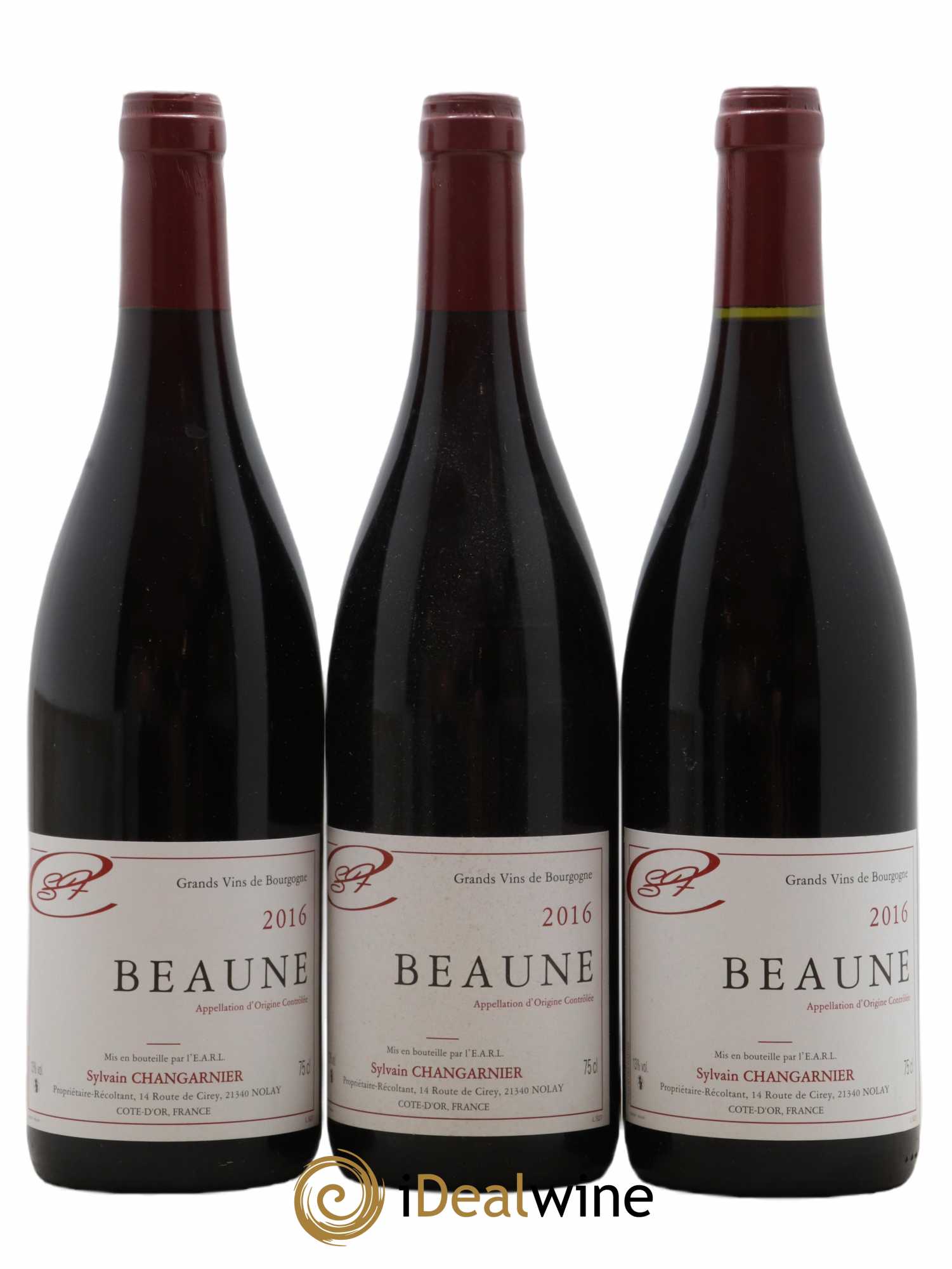 Beaune Sylvain Changarnier 2016 - Lot of 3 bottles - 0