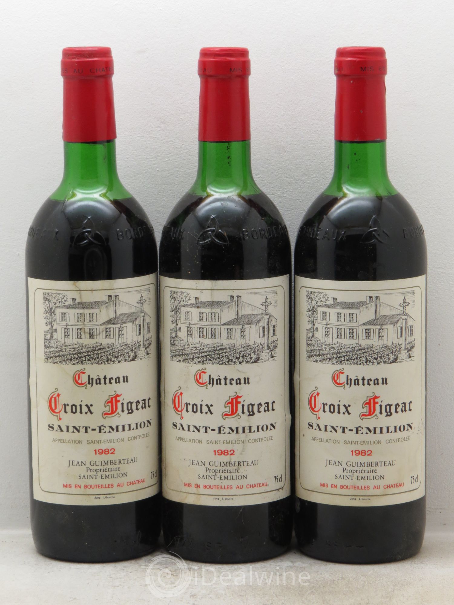 Saint-Émilion Château La Croix Figeac 1982 - Posten von 3 Flaschen - 0