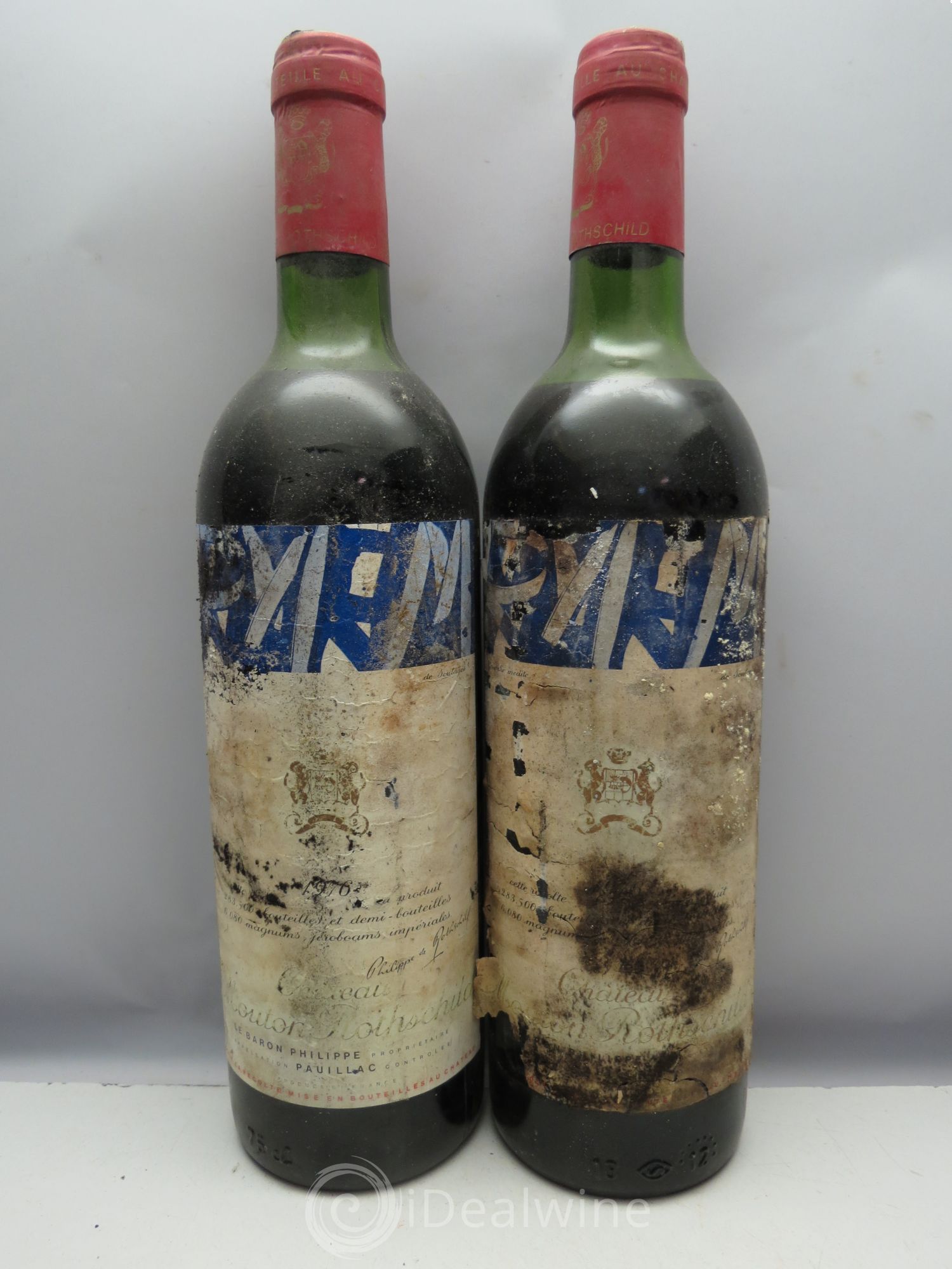Château Mouton Rothschild 1er Grand Cru Classé (CB sans couvercle) 1976 - Lot de 12 bouteilles - 0