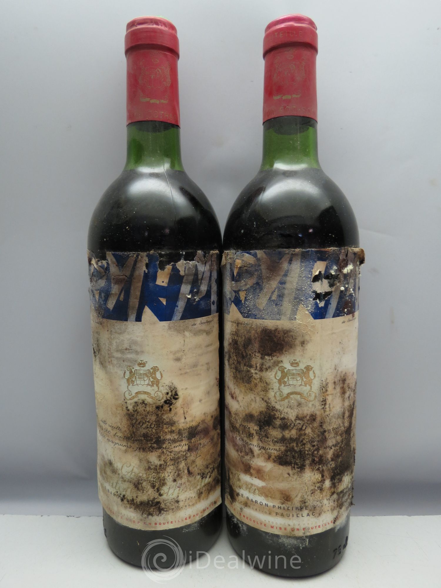 Château Mouton Rothschild 1er Grand Cru Classé 1976 - Lot de 12 bouteilles - 1