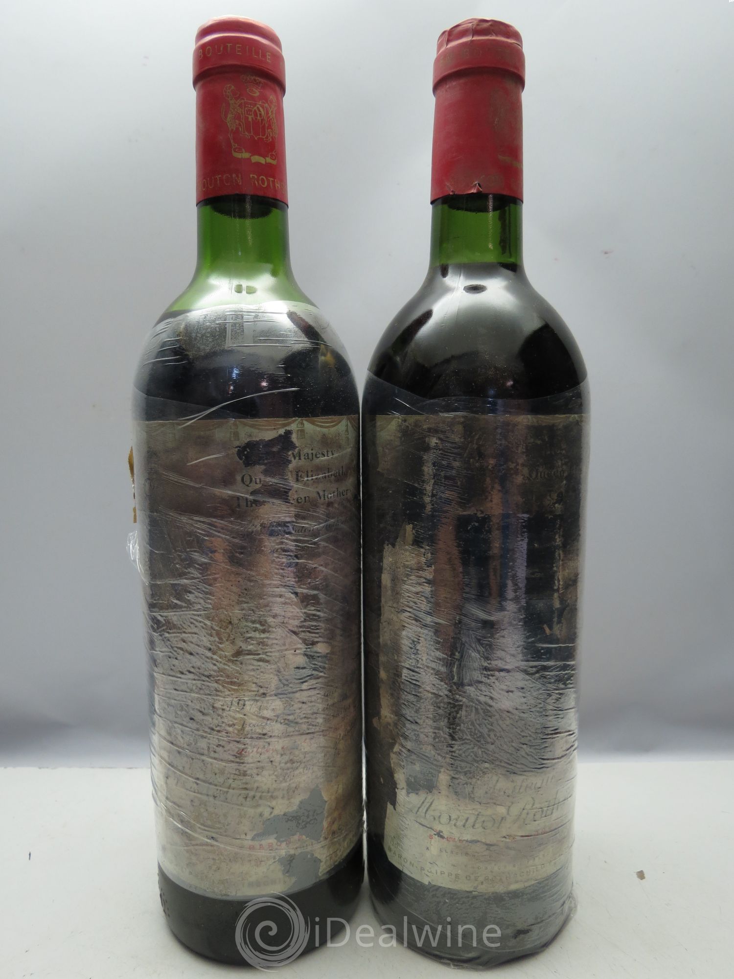 Château Mouton Rothschild 1er Grand Cru Classé (CB sans couvercle) 1977 - Lot de 12 bouteilles - 4