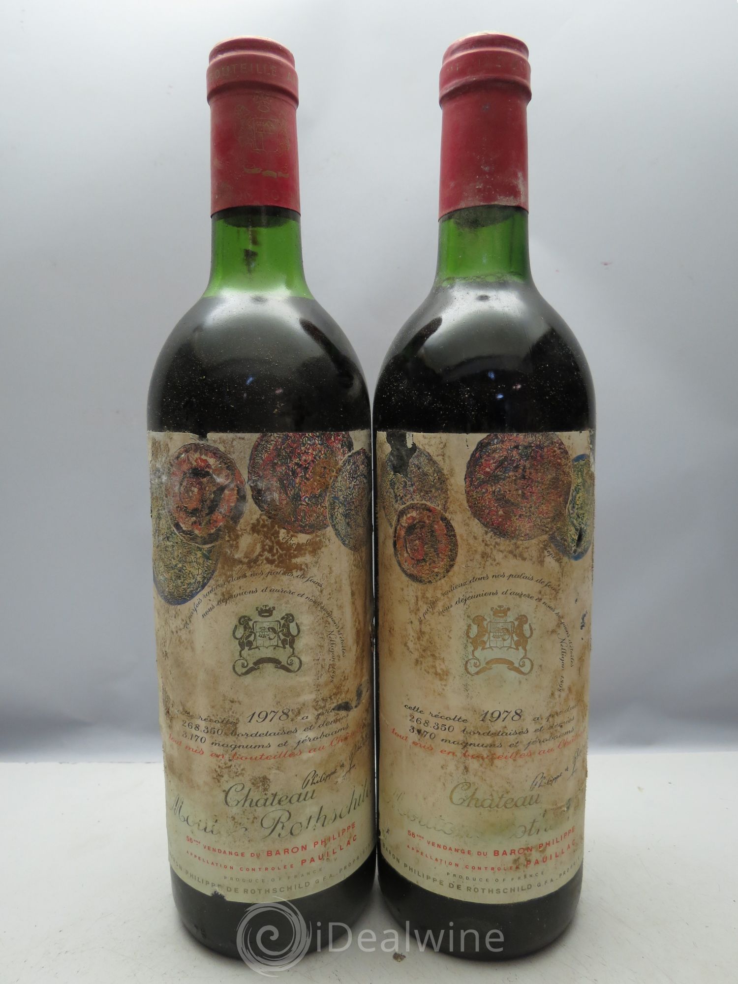 Château Mouton Rothschild 1er Grand Cru Classé 1978 - Lot de 12 bouteilles - 1