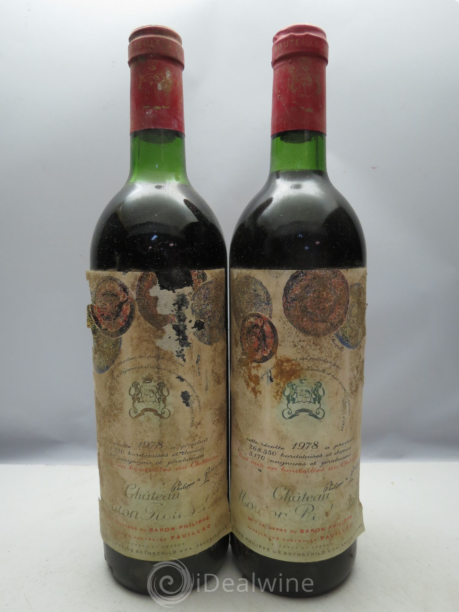 Château Mouton Rothschild 1er Grand Cru Classé 1978 - Lot de 12 bouteilles - 2