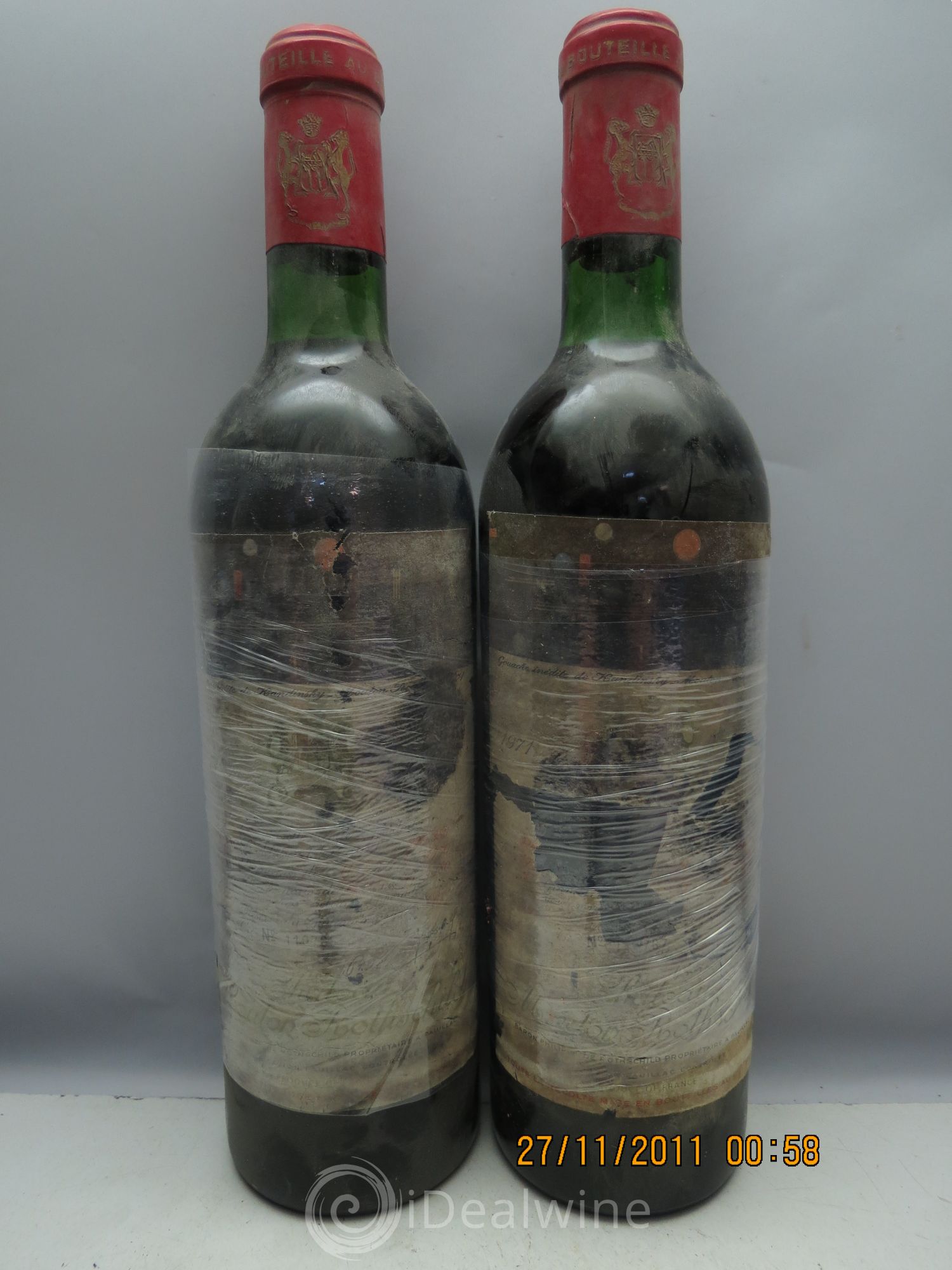 Château Mouton Rothschild 1er Grand Cru Classé 1971 - Lot de 12 bouteilles - 0