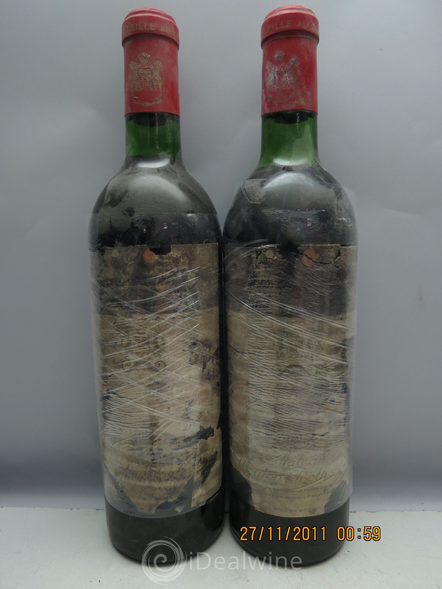 Château Mouton Rothschild 1er Grand Cru Classé 1971 - Lot de 12 bouteilles - 1