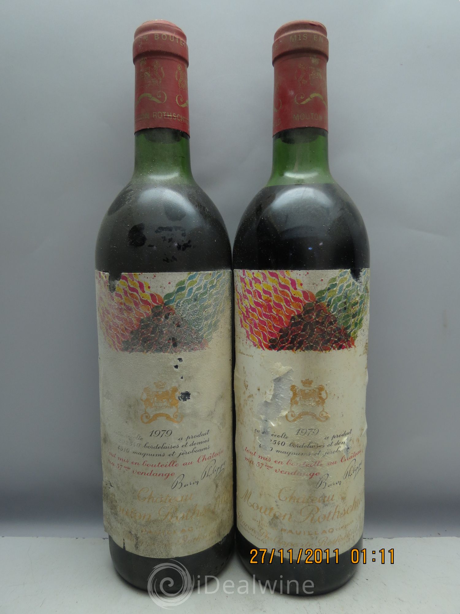 Château Mouton Rothschild 1er Grand Cru Classé (CB sans couvercle) 1979 - Lot de 12 bouteilles - 4