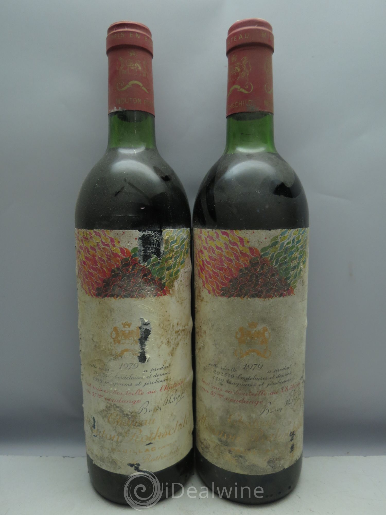 Château Mouton Rothschild 1er Grand Cru Classé (CB sans couvercle) 1979 - Lot de 12 bouteilles - 2