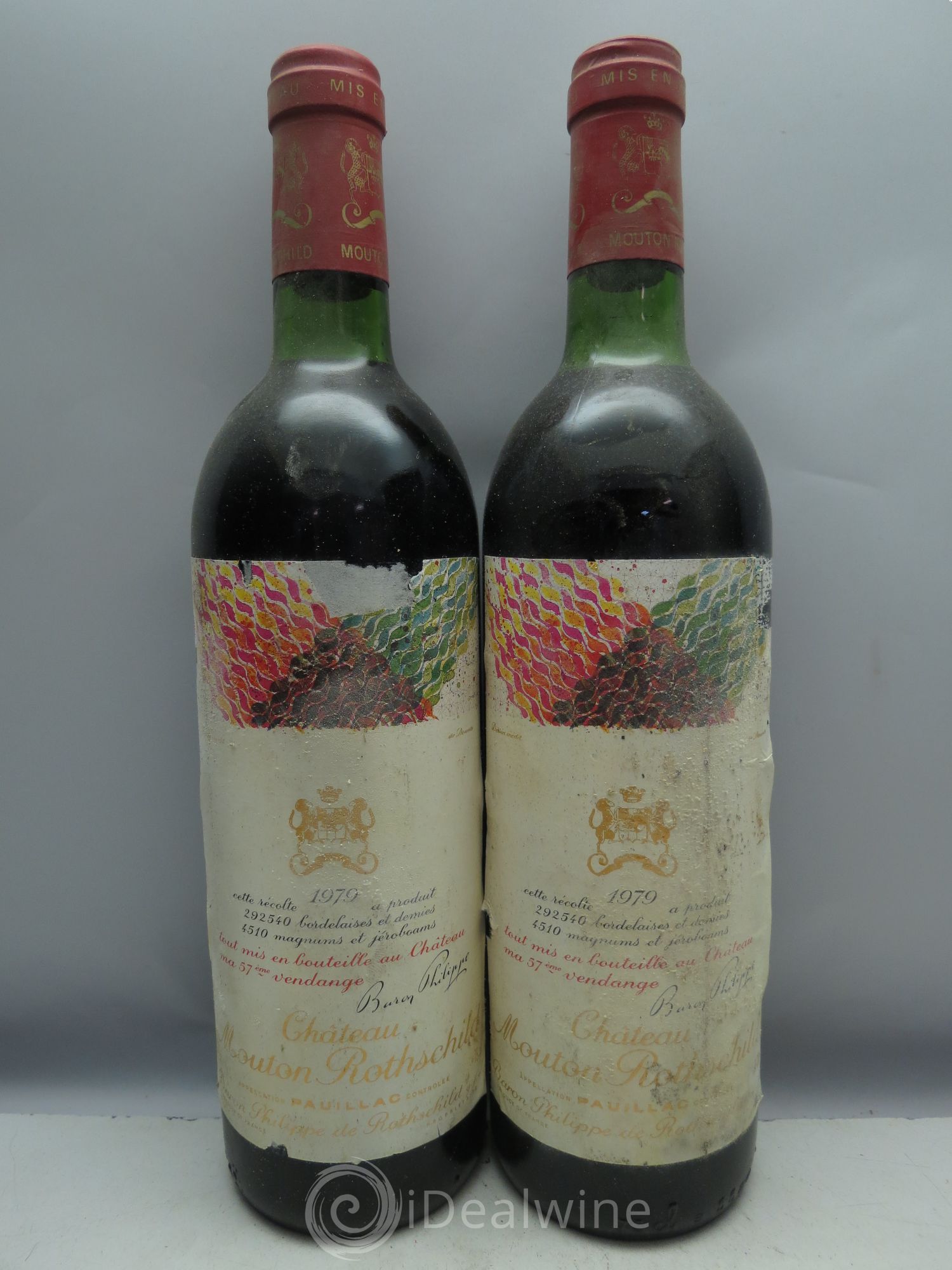 Château Mouton Rothschild 1er Grand Cru Classé (CB sans couvercle) 1979 - Lot de 12 bouteilles - 3