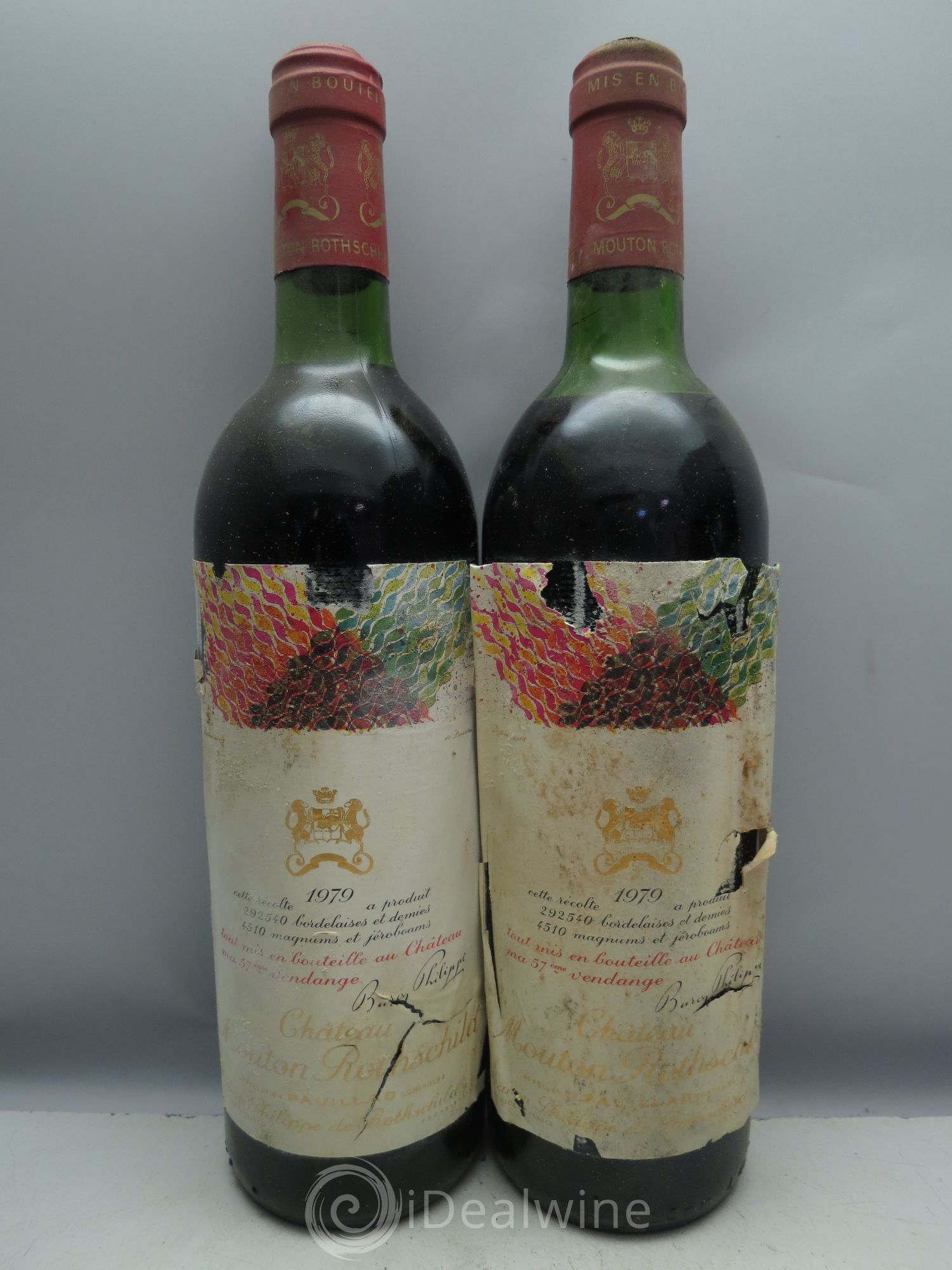 Château Mouton Rothschild 1er Grand Cru Classé (CB sans couvercle) 1979 - Lot de 12 bouteilles - 4