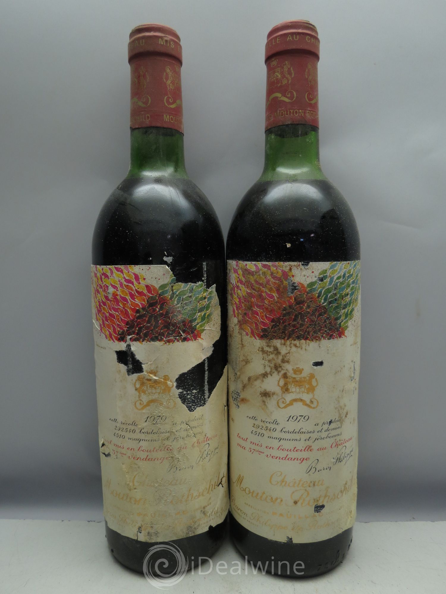 Château Mouton Rothschild 1er Grand Cru Classé (CB sans couvercle) 1979 - Lot de 12 bouteilles - 5