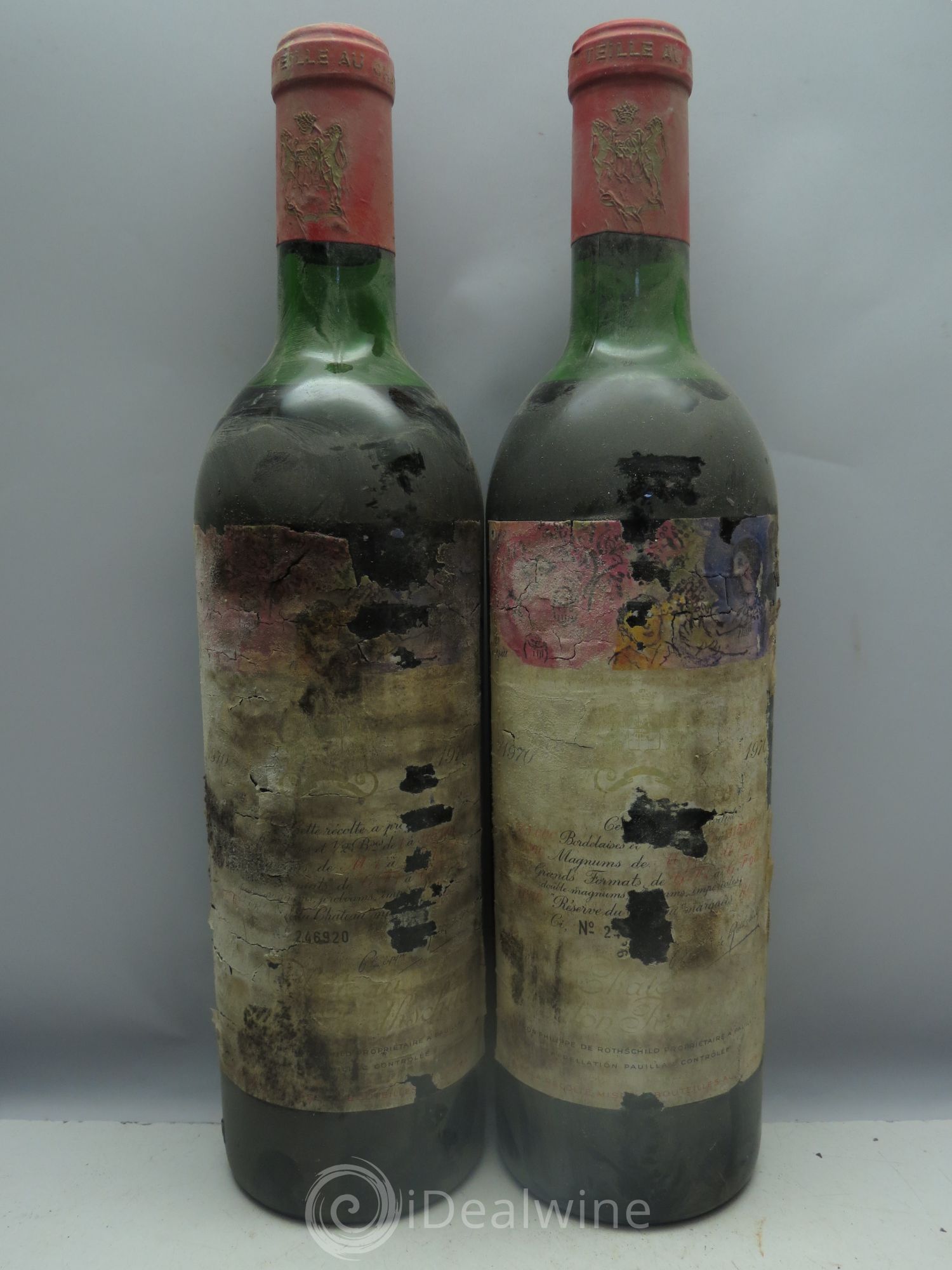 Château Mouton Rothschild 1er Grand Cru Classé 1970 - Lot de 6 bouteilles - 0