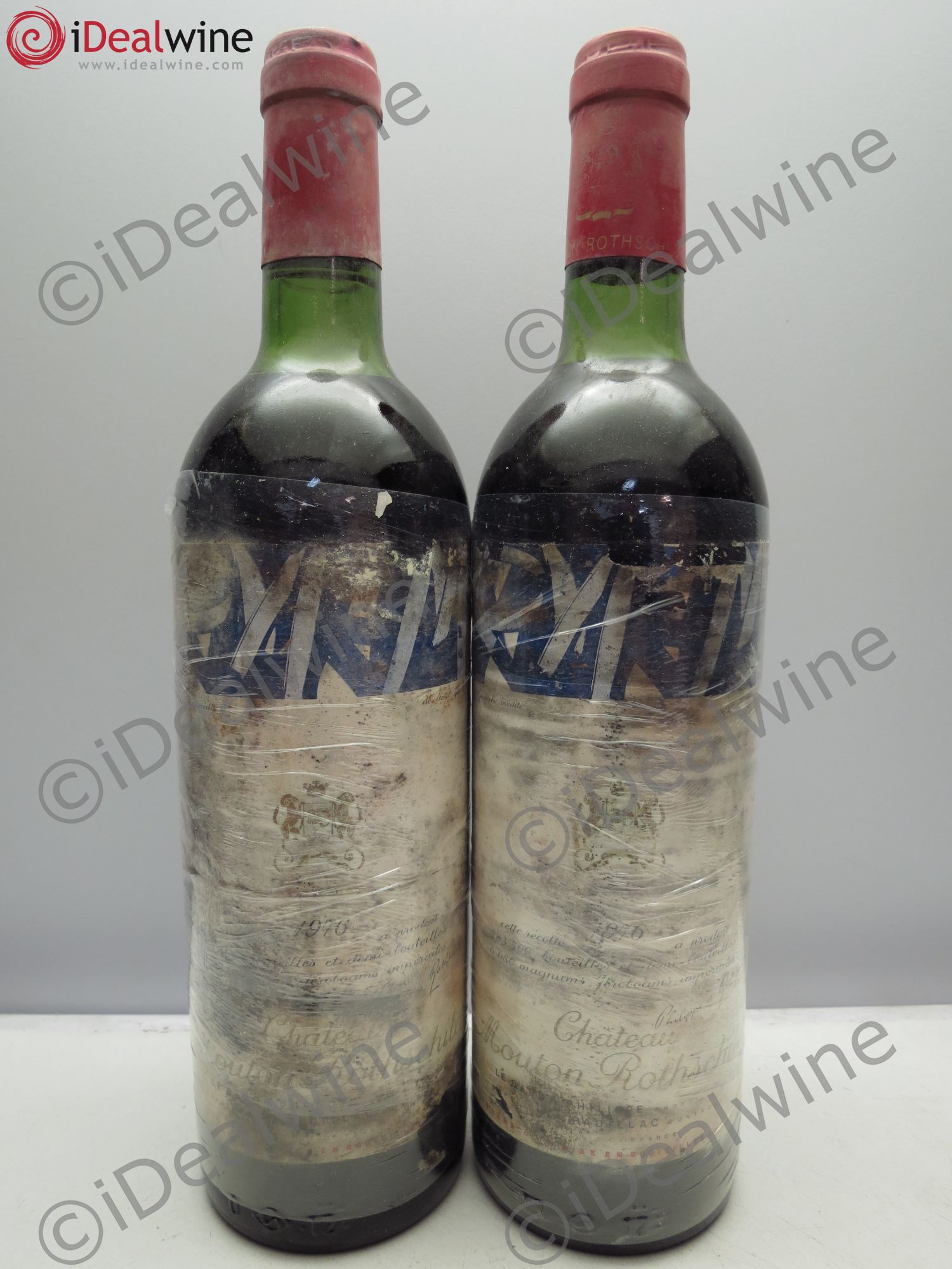 Château Mouton Rothschild 1er Grand Cru Classé 1976 - Lot de 2 bouteilles - 0