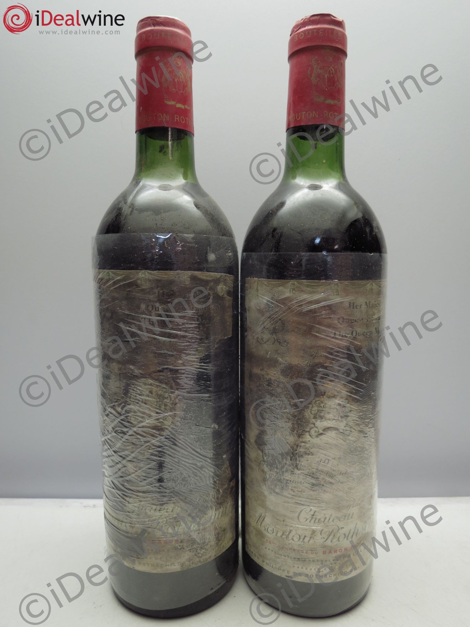 Château Mouton Rothschild 1er Grand Cru Classé 1977 - Lot de 2 bouteilles - 0